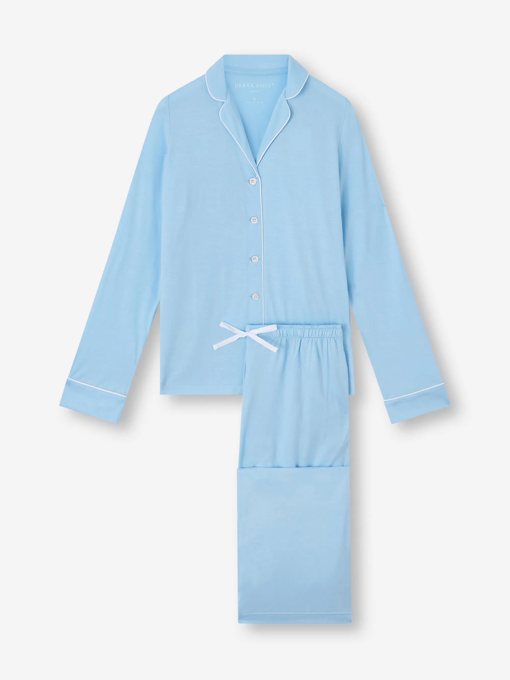Women's Pajamas Lara Micro Modal Stretch Sky Blue sold by Derek Rose product image thumbnail 5