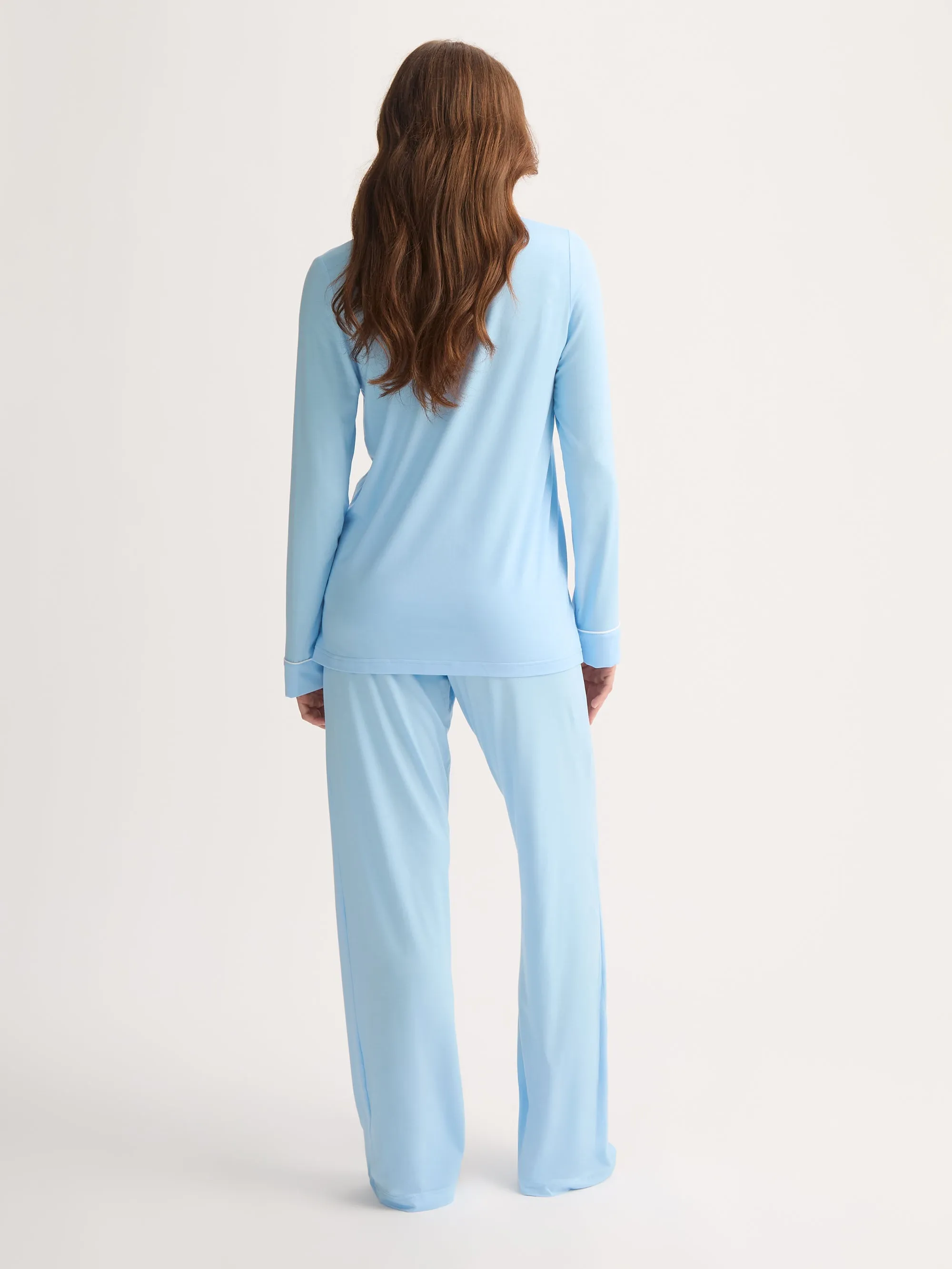 Women's Pajamas Lara Micro Modal Stretch Sky Blue sold by Derek Rose product image thumbnail 3