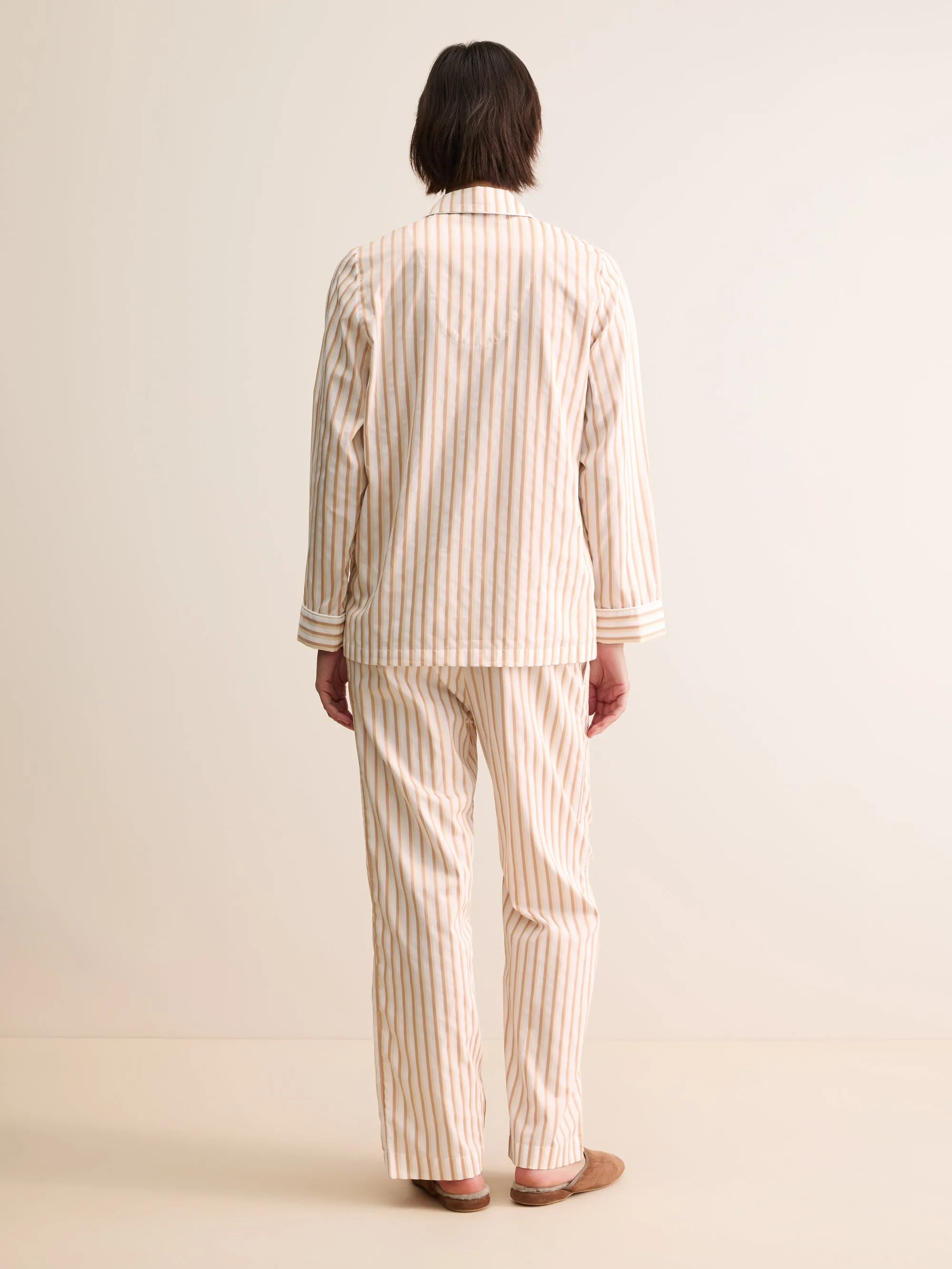 Women's Pajamas Capri Cotton Batiste Fawn Stripe sold by Derek Rose product image thumbnail 3