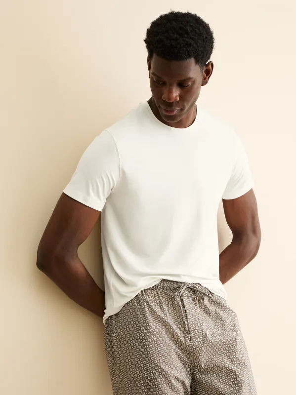 Men's T-Shirt Basel Micro Modal Stretch Vanilla made by Derek Rose