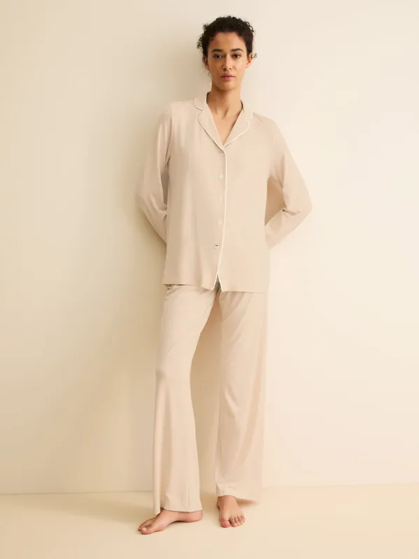 Women's Pajamas Lara Micro Modal Stretch Champagne made by Derek Rose