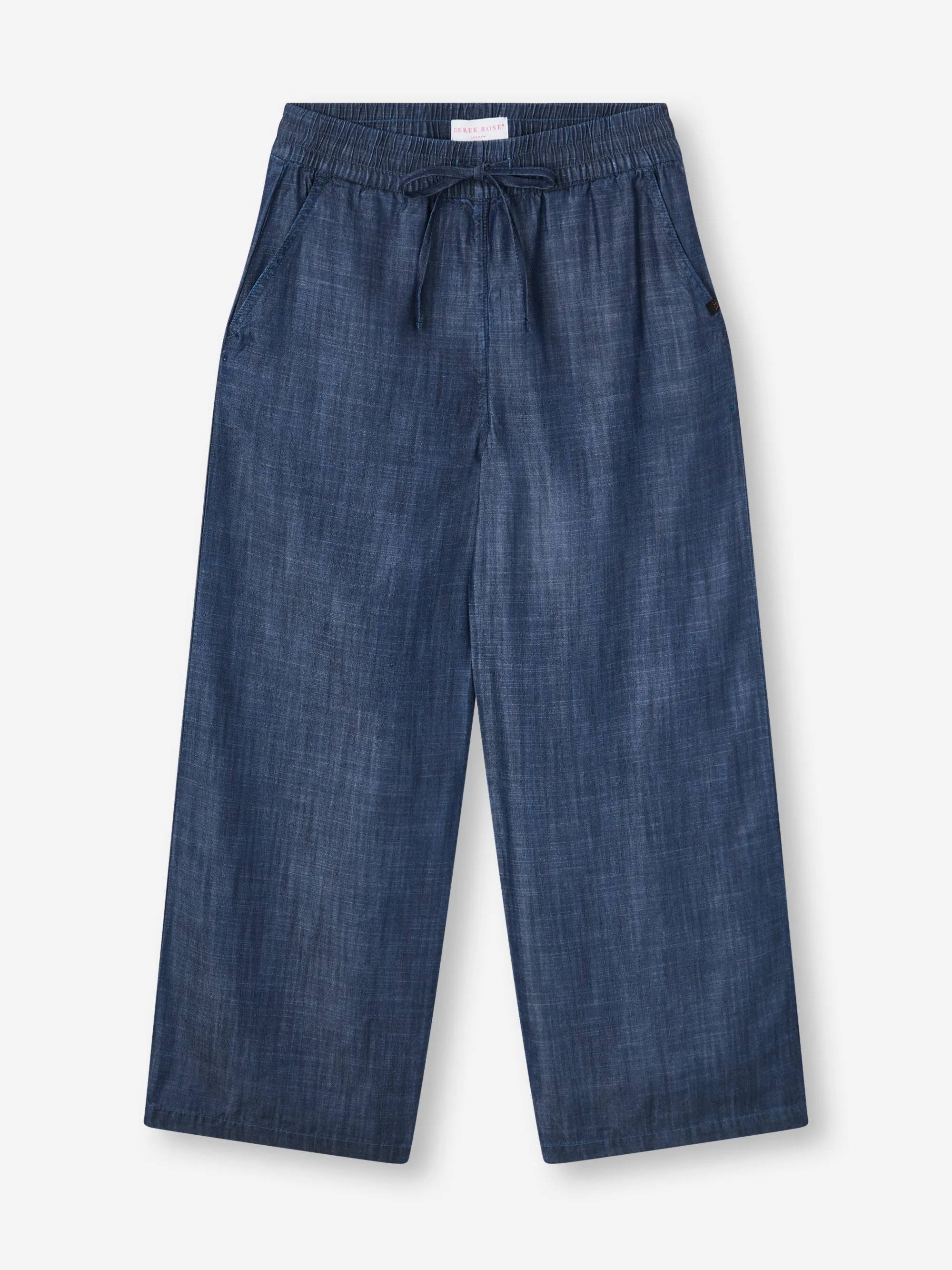 Erin Chambray Wide Leg Pants Denim Blue sold by Derek Rose product image thumbnail 5