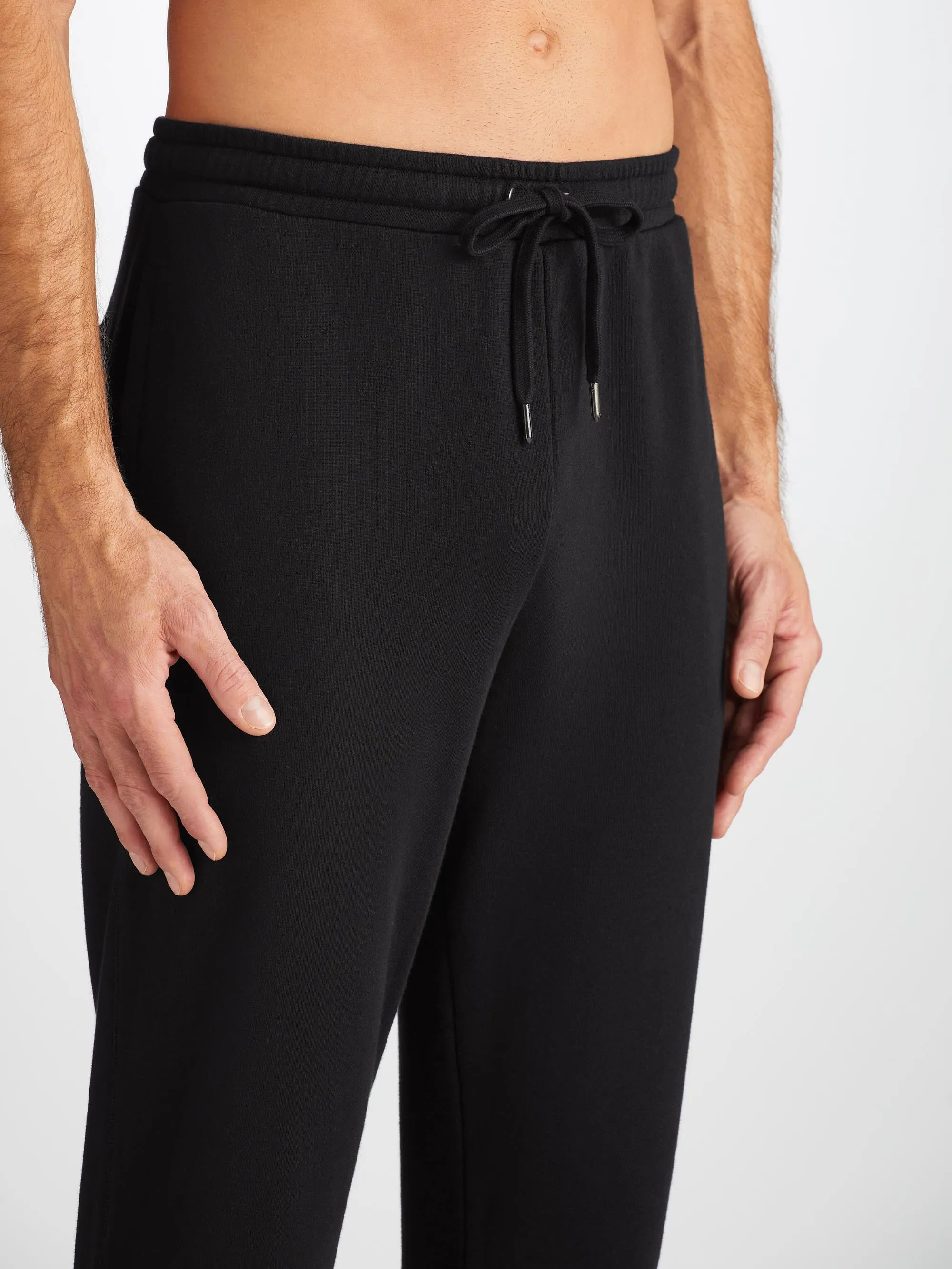 Quinn Cotton Modal Zip Up Hoodie & Sweatpants Set Black sold by Derek Rose product image thumbnail 5