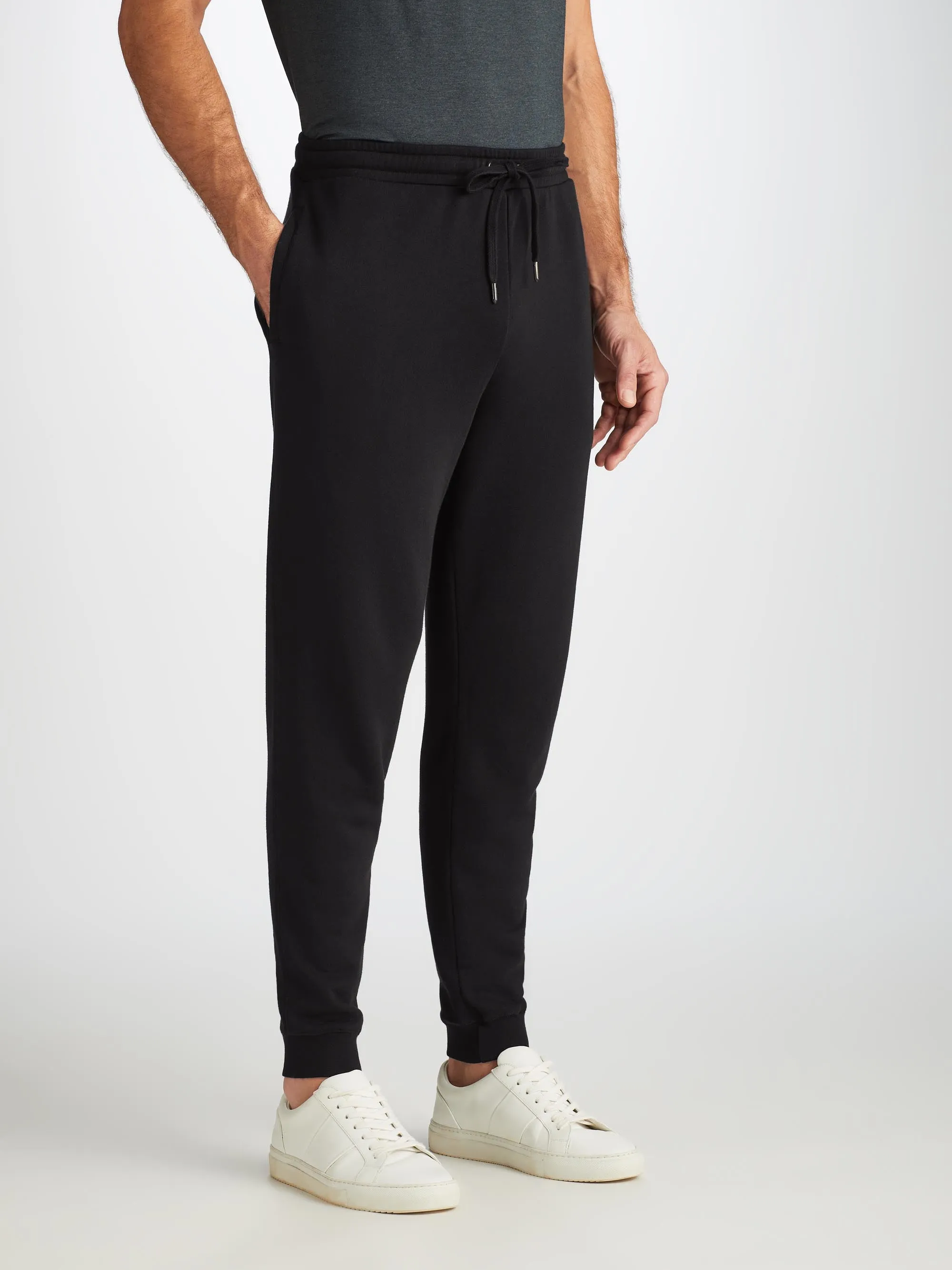 Quinn Cotton Modal Zip Up Hoodie & Sweatpants Set Black sold by Derek Rose product image thumbnail 4