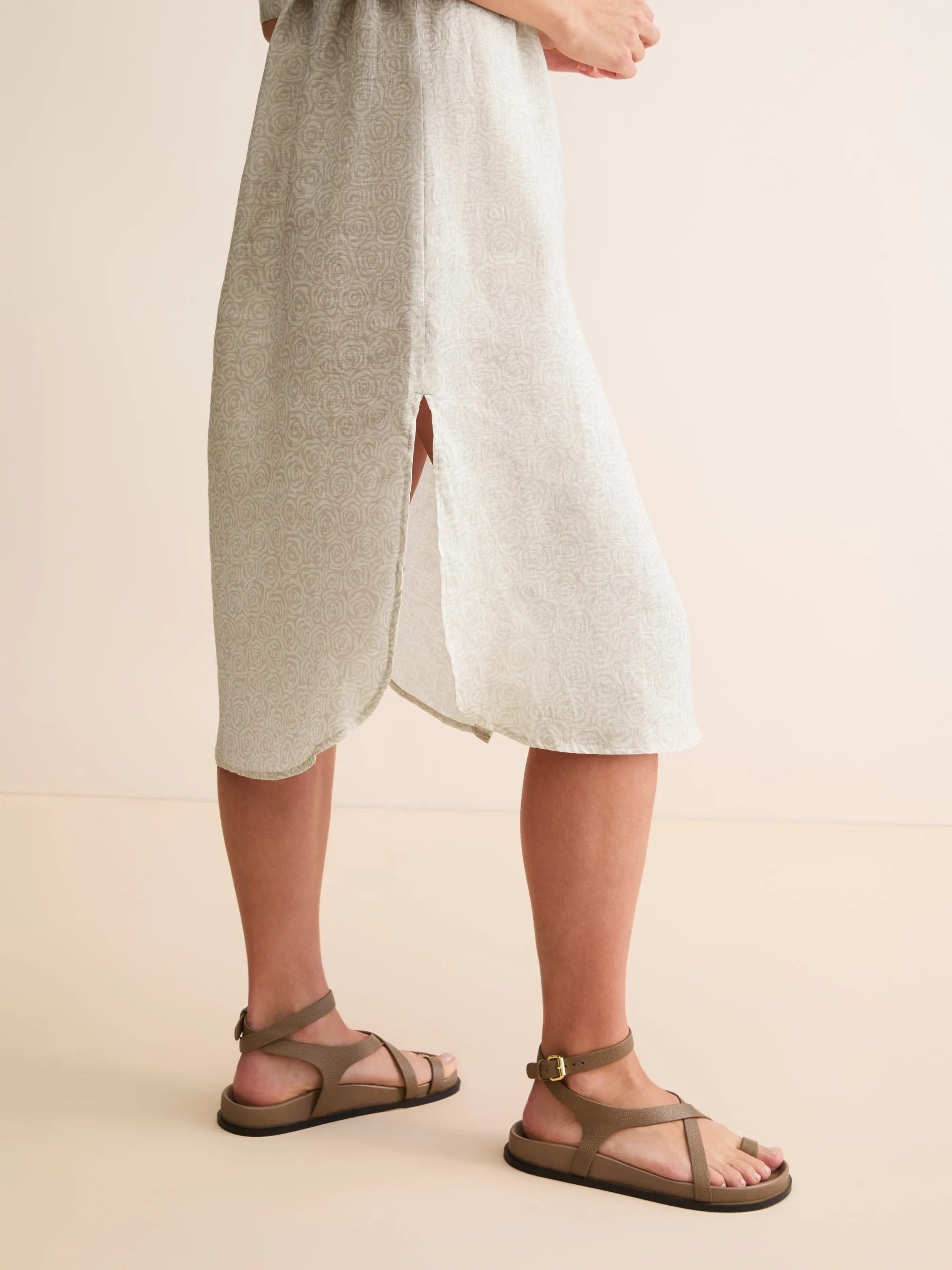 Milan Linen Dress Sand Rose sold by Derek Rose product image thumbnail 3