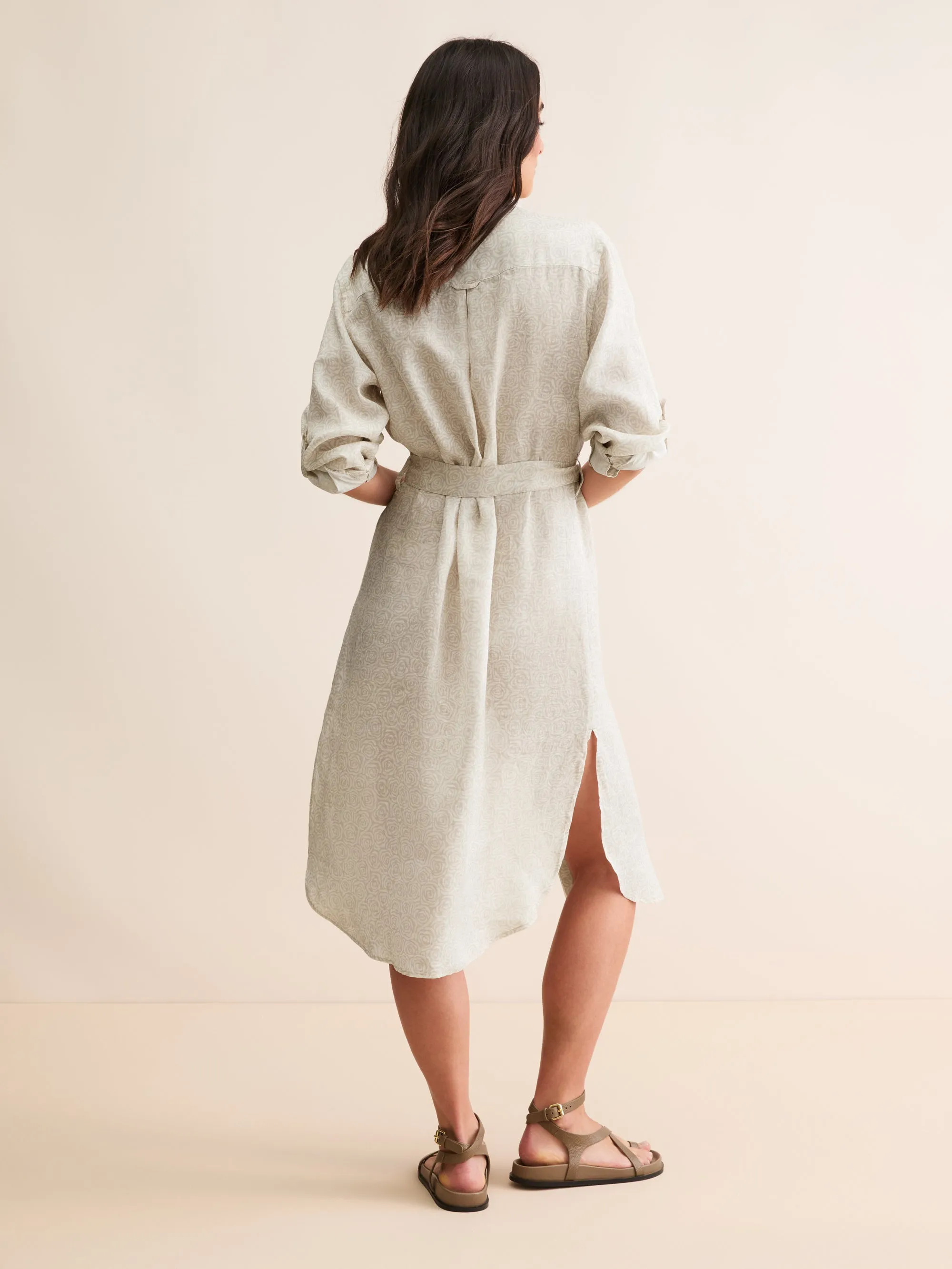 Milan Linen Dress Sand Rose sold by Derek Rose product image thumbnail 4