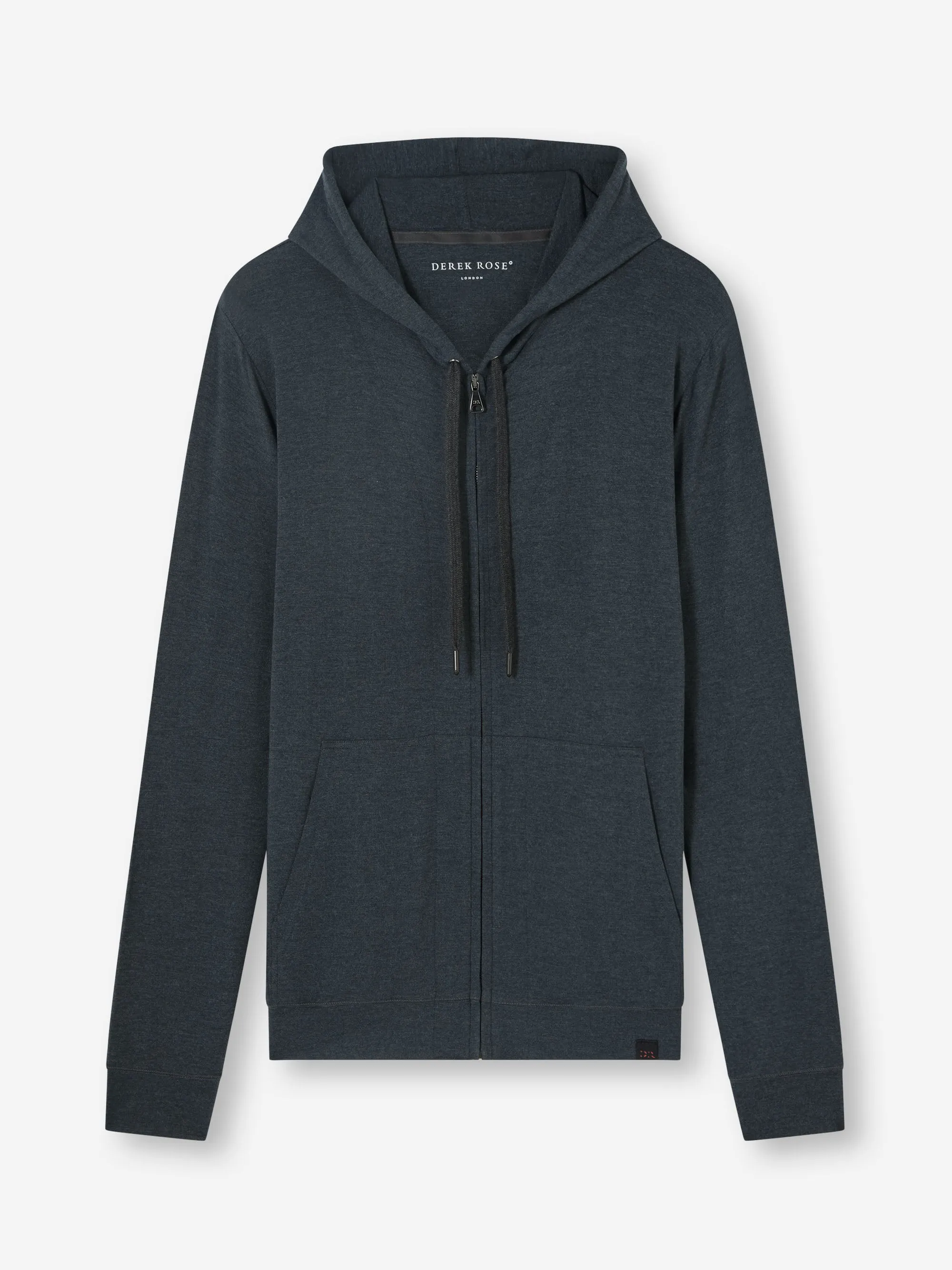 Marlowe Micro Modal Zip Up Hoodie Anthracite Gray sold by Derek Rose