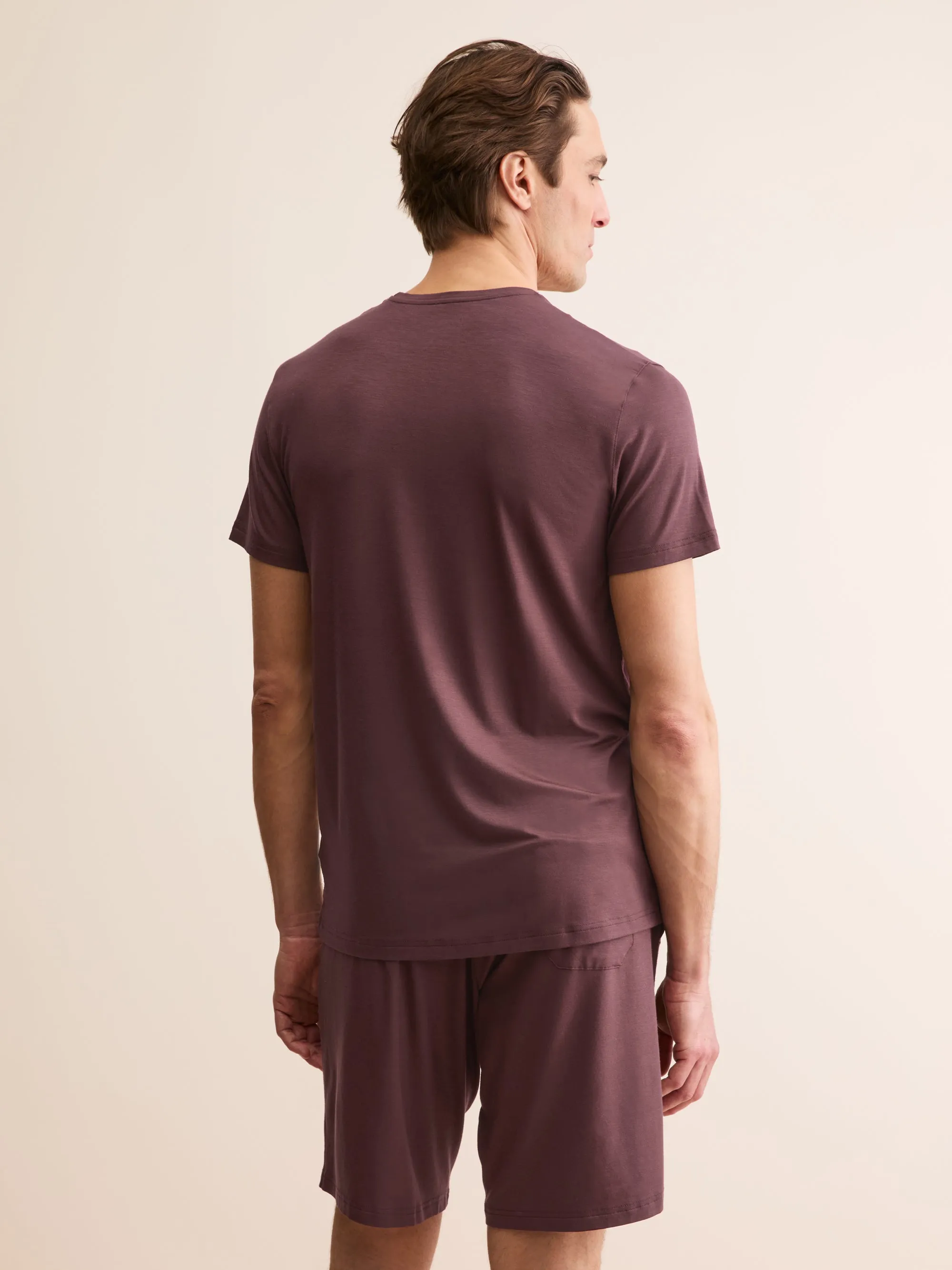 Basel Micro Modal T-Shirt Mahogany Brown sold by Derek Rose product image thumbnail 2