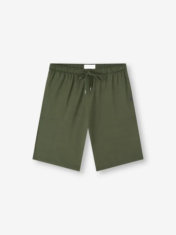 Basel Micro Modal Lounge Shorts Evergreen made by Derek Rose