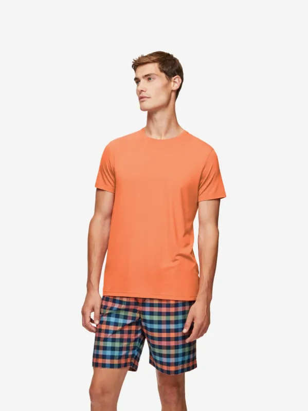 Men's T-Shirt Basel Micro Modal Stretch Orange sold by Derek Rose
