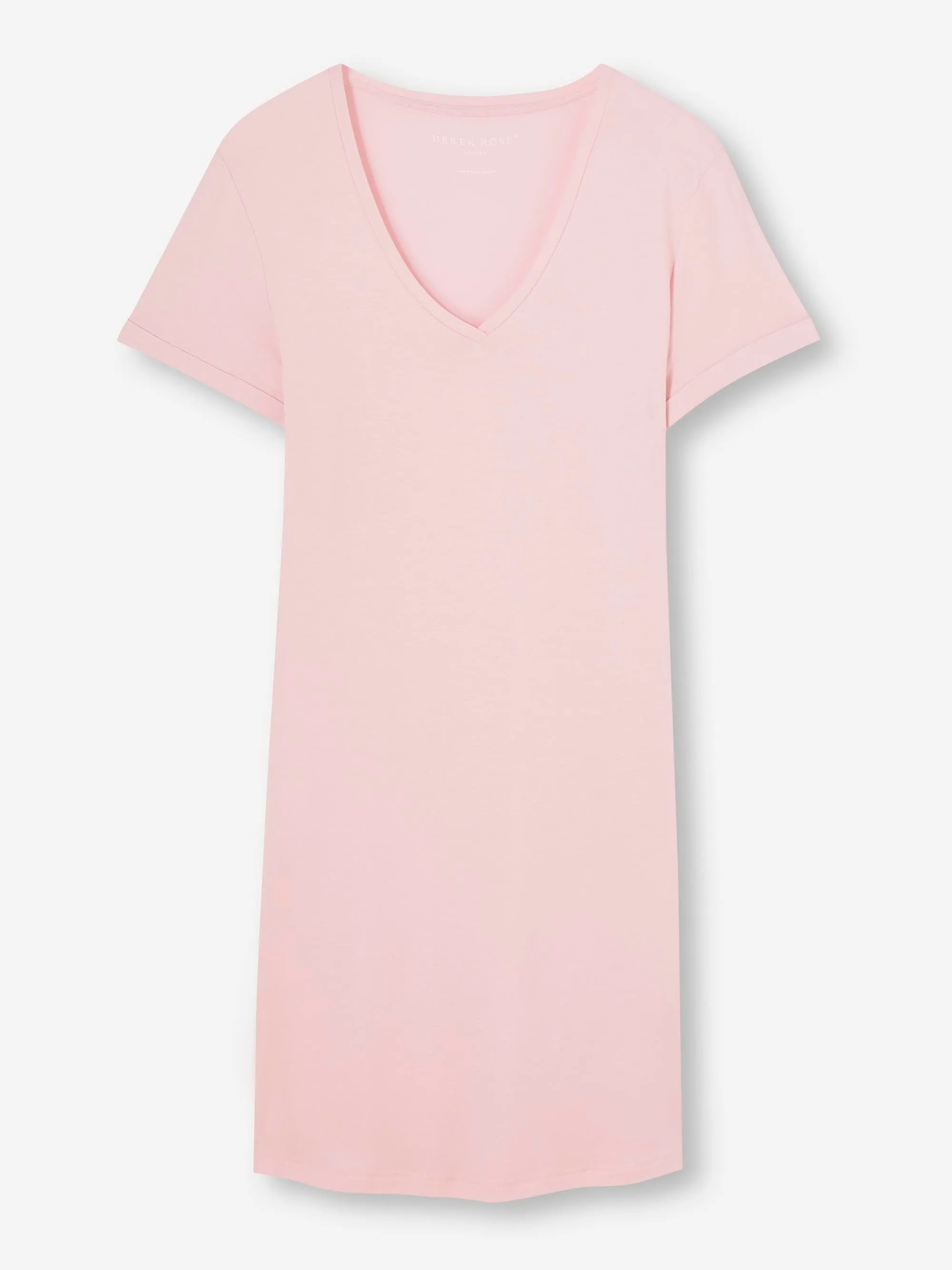 Women's V-Neck Sleep T-Shirt Lara Micro Modal Stretch Ballet Pink sold by Derek Rose product image thumbnail 2