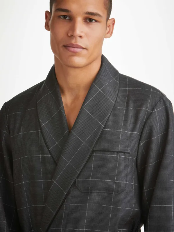 Men's Robe York 45 Wool Charcoal sold by Derek Rose