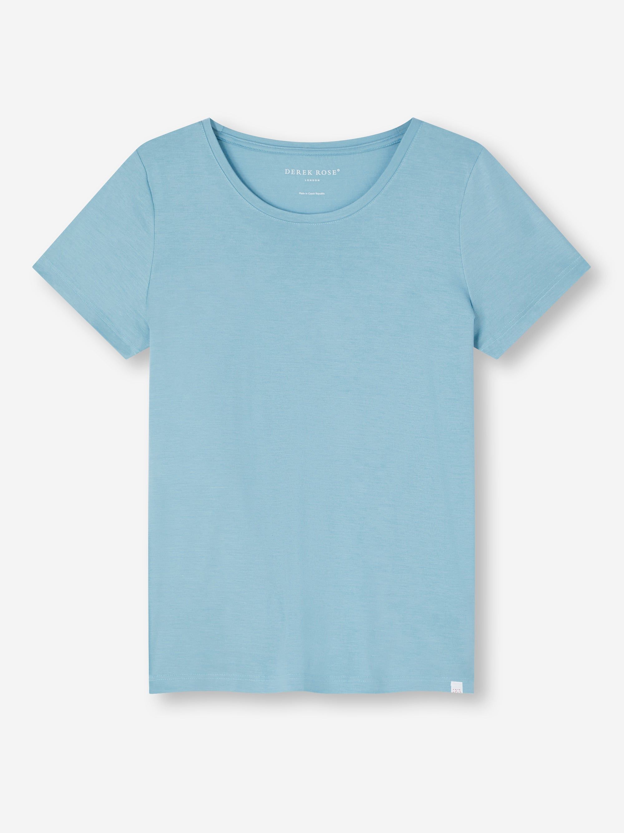 Women's T-Shirt Lara Micro Modal Stretch Soft Aqua sold by Derek Rose product image thumbnail 2