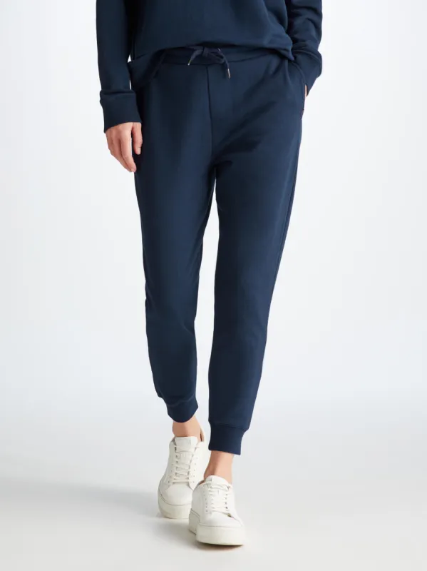 Women's Sweatpants Quinn Cotton Modal Stretch Navy sold by Derek Rose