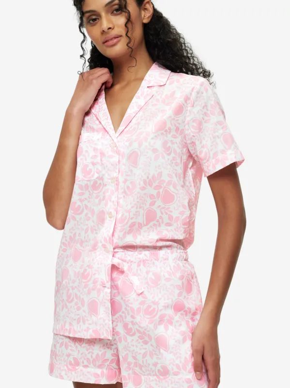 Women's Short Pyjamas Nelson 89 Cotton Batiste Pink sold by Derek Rose