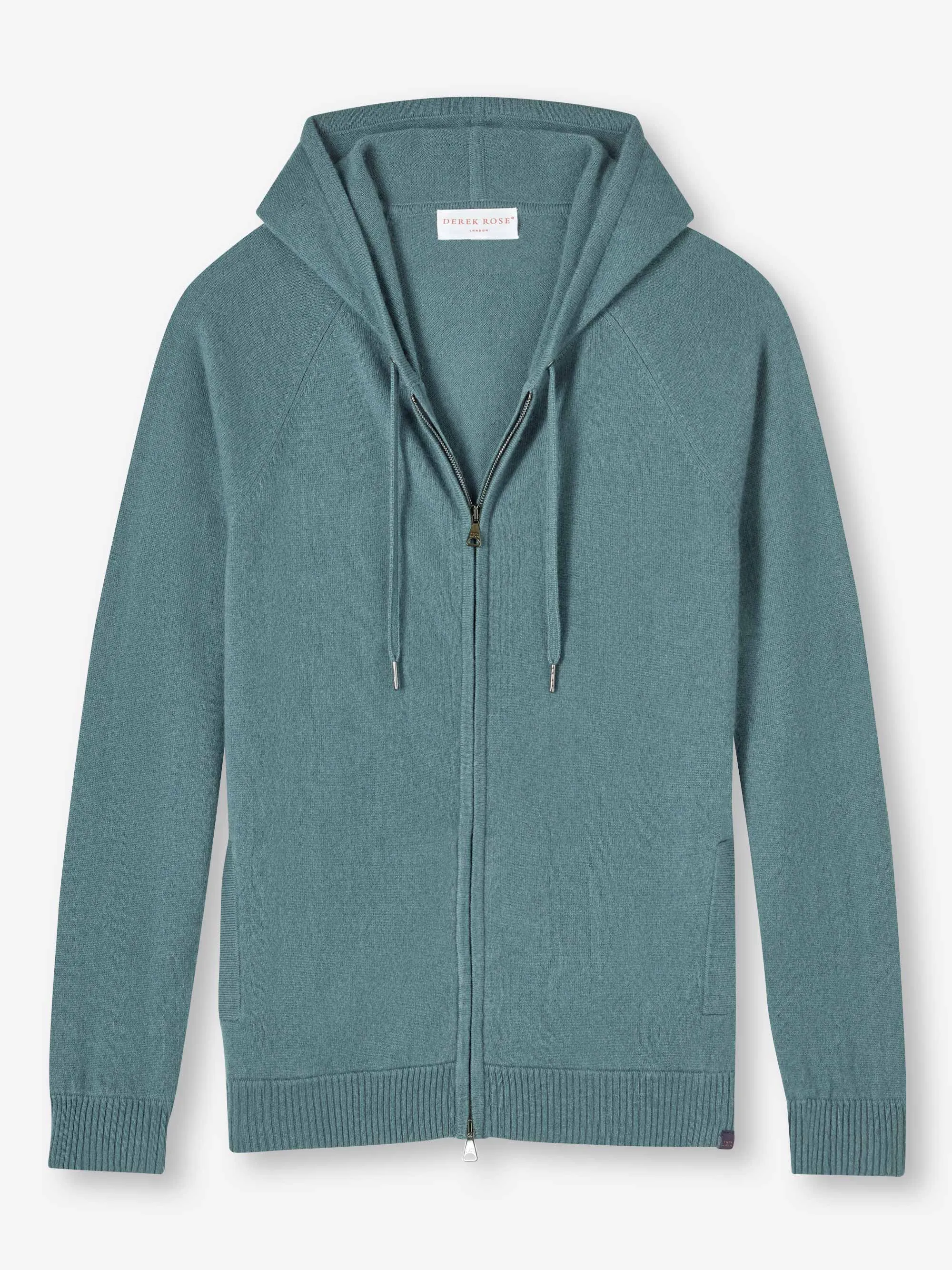 Men's Hoodie Finley Cashmere Teal sold by Derek Rose product image thumbnail 2