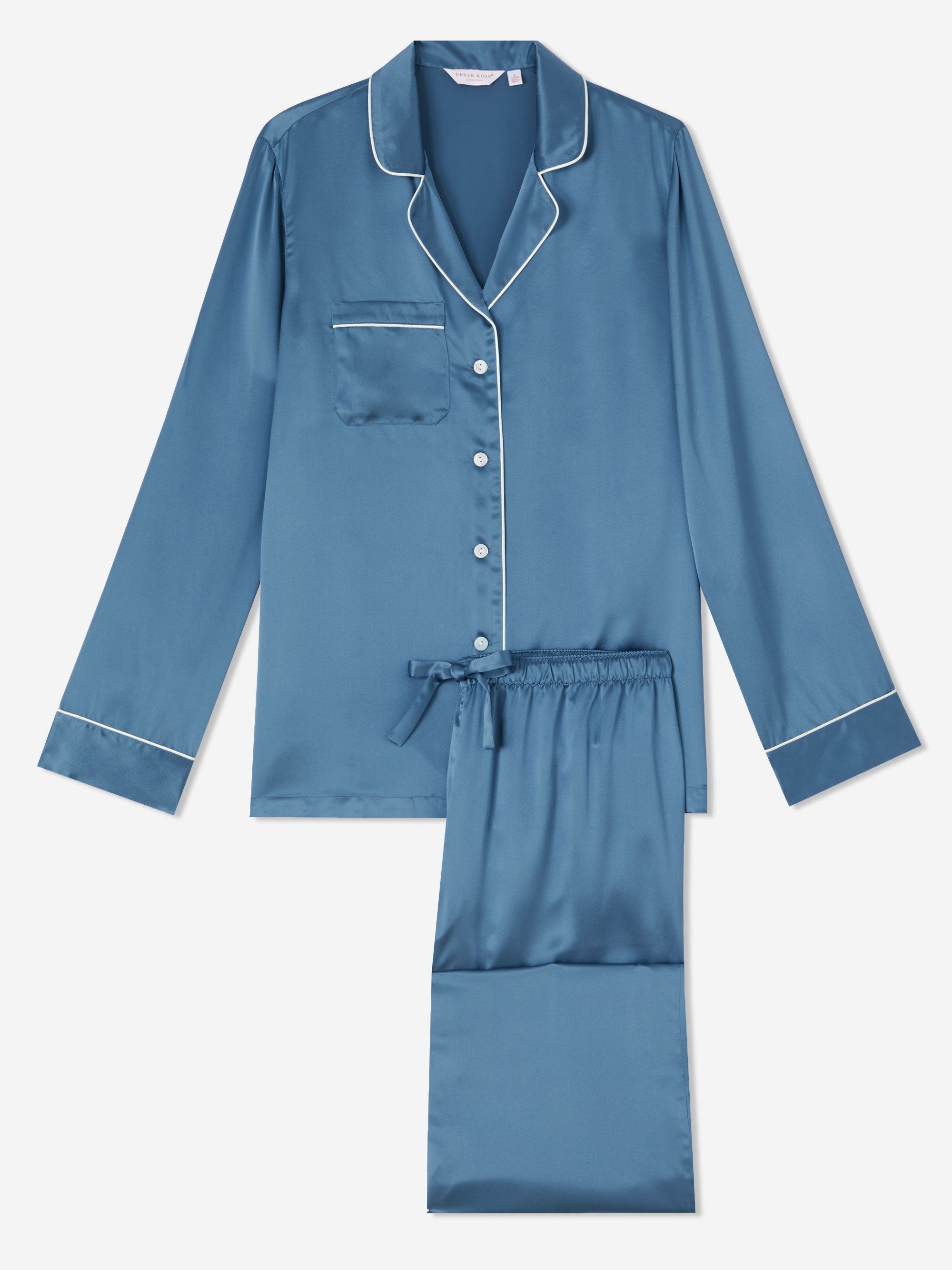 Women's Pyjamas Bailey Silk Satin Soft Denim sold by Derek Rose product image thumbnail 2