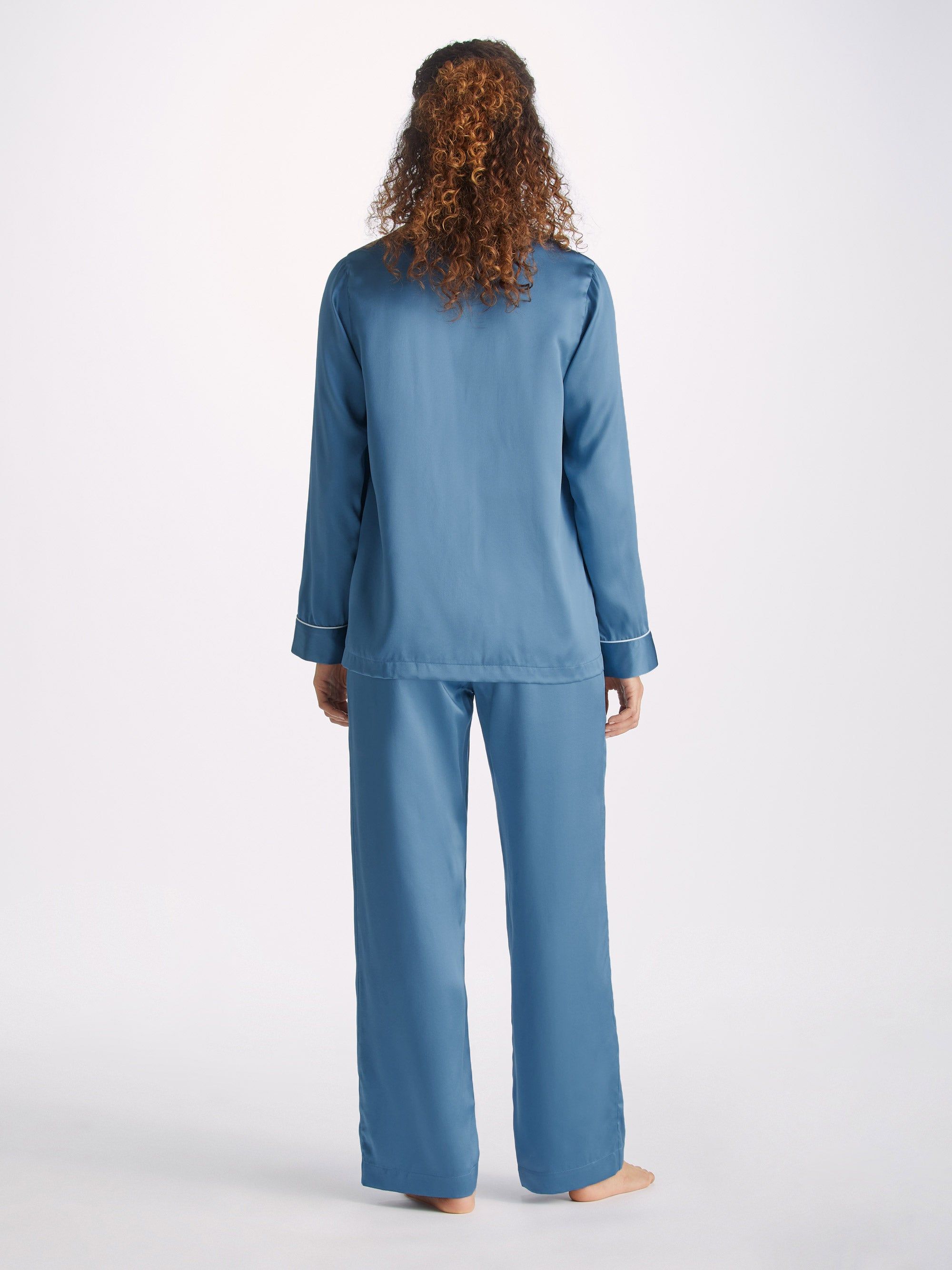 Women's Pyjamas Bailey Silk Satin Soft Denim sold by Derek Rose product image thumbnail 4