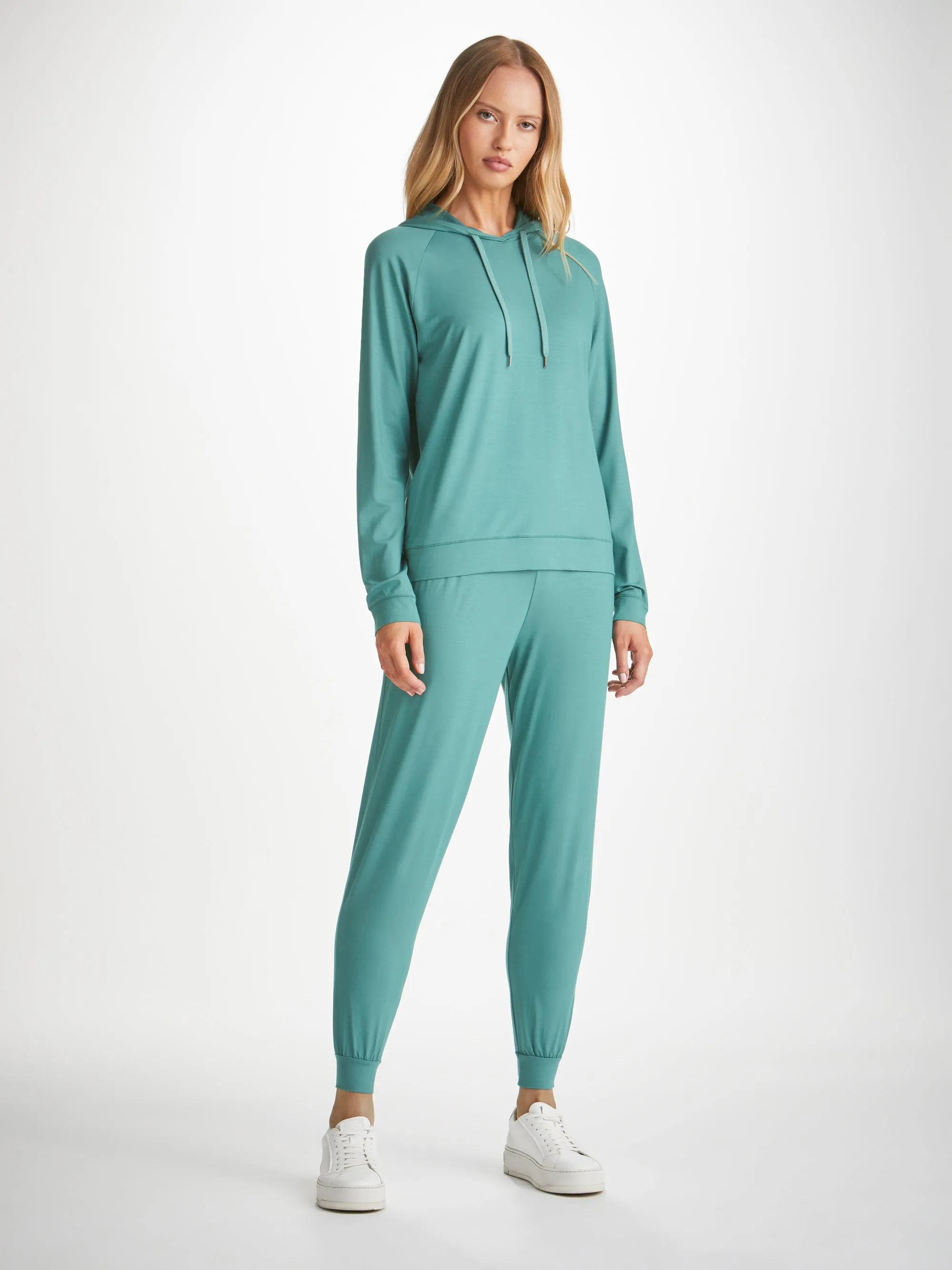 Women's Basel Hoodie and Track Pants Teal sold by Derek Rose product image thumbnail 2