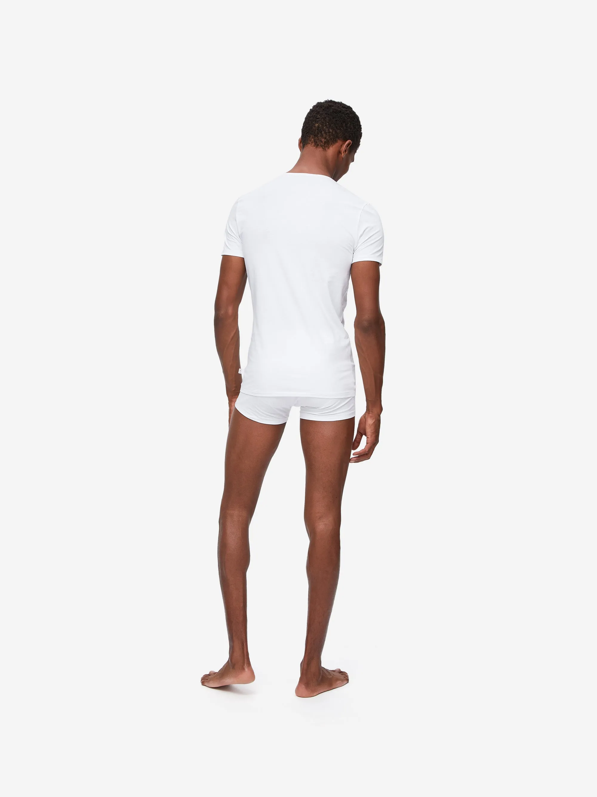 Men's Underwear T-Shirt Jack Pima Cotton Stretch White sold by Derek Rose product image thumbnail 4