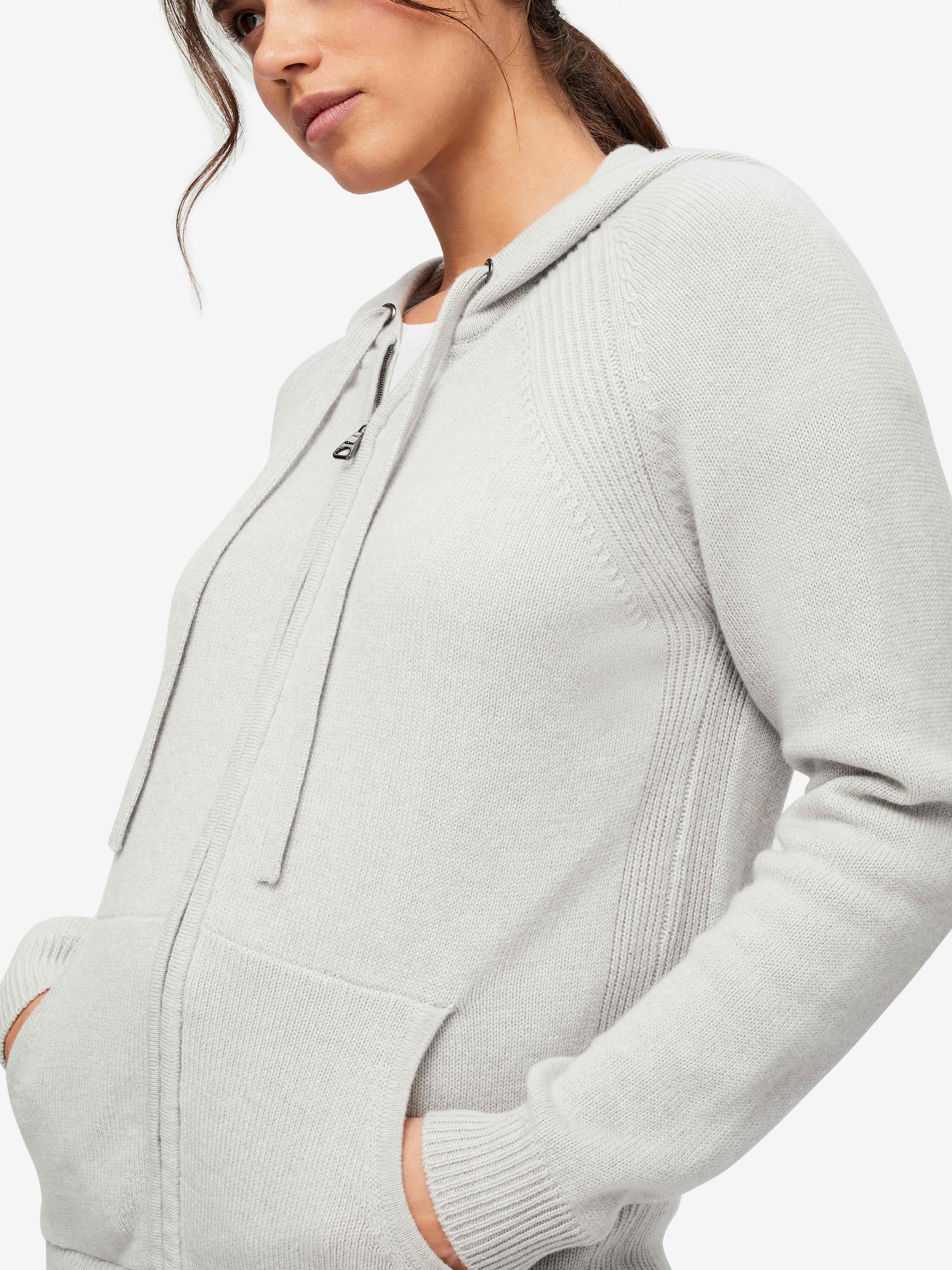 Women's Hoodie Daphne Cashmere Silver sold by Derek Rose product image thumbnail 6