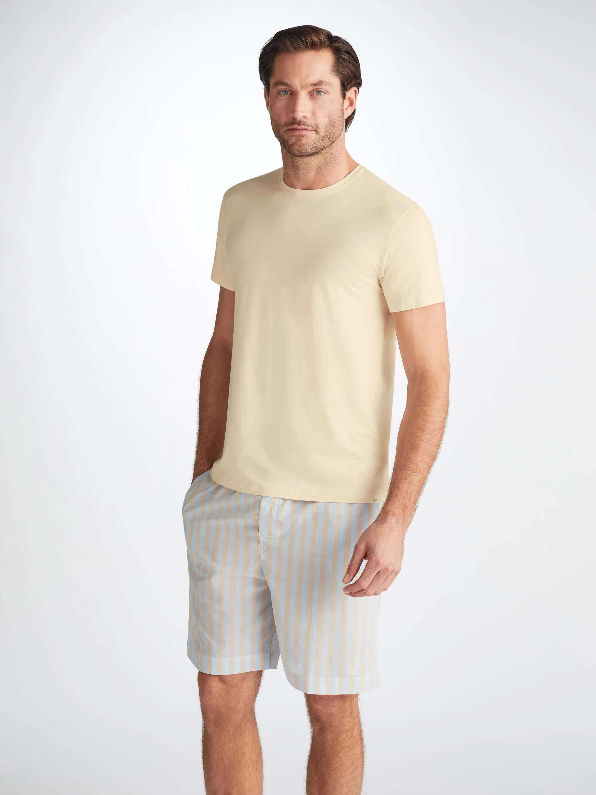 Men's T-Shirt Basel Micro Modal Stretch Ecru sold by Derek Rose product image thumbnail 3