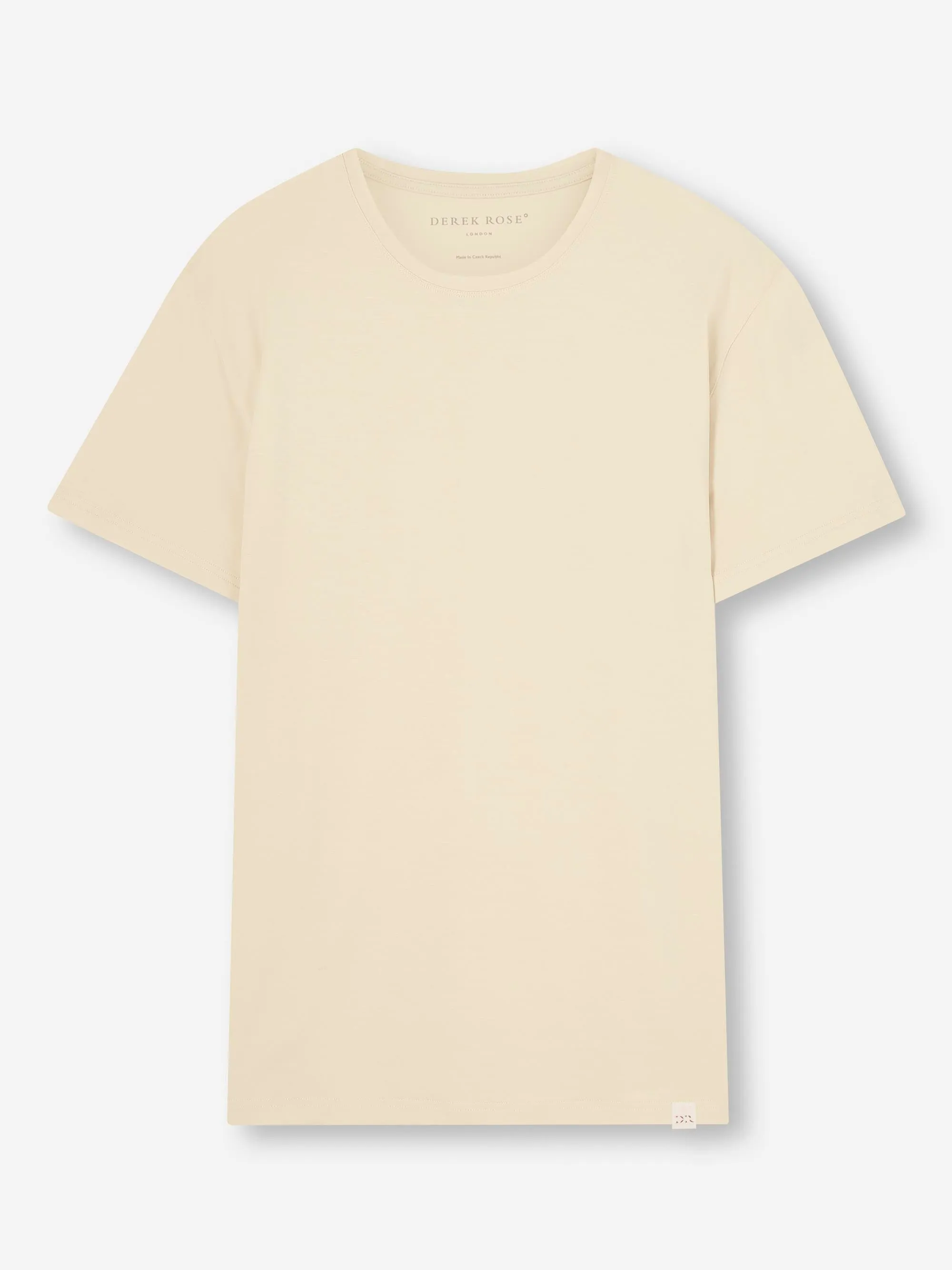 Men's T-Shirt Basel Micro Modal Stretch Ecru sold by Derek Rose product image thumbnail 2