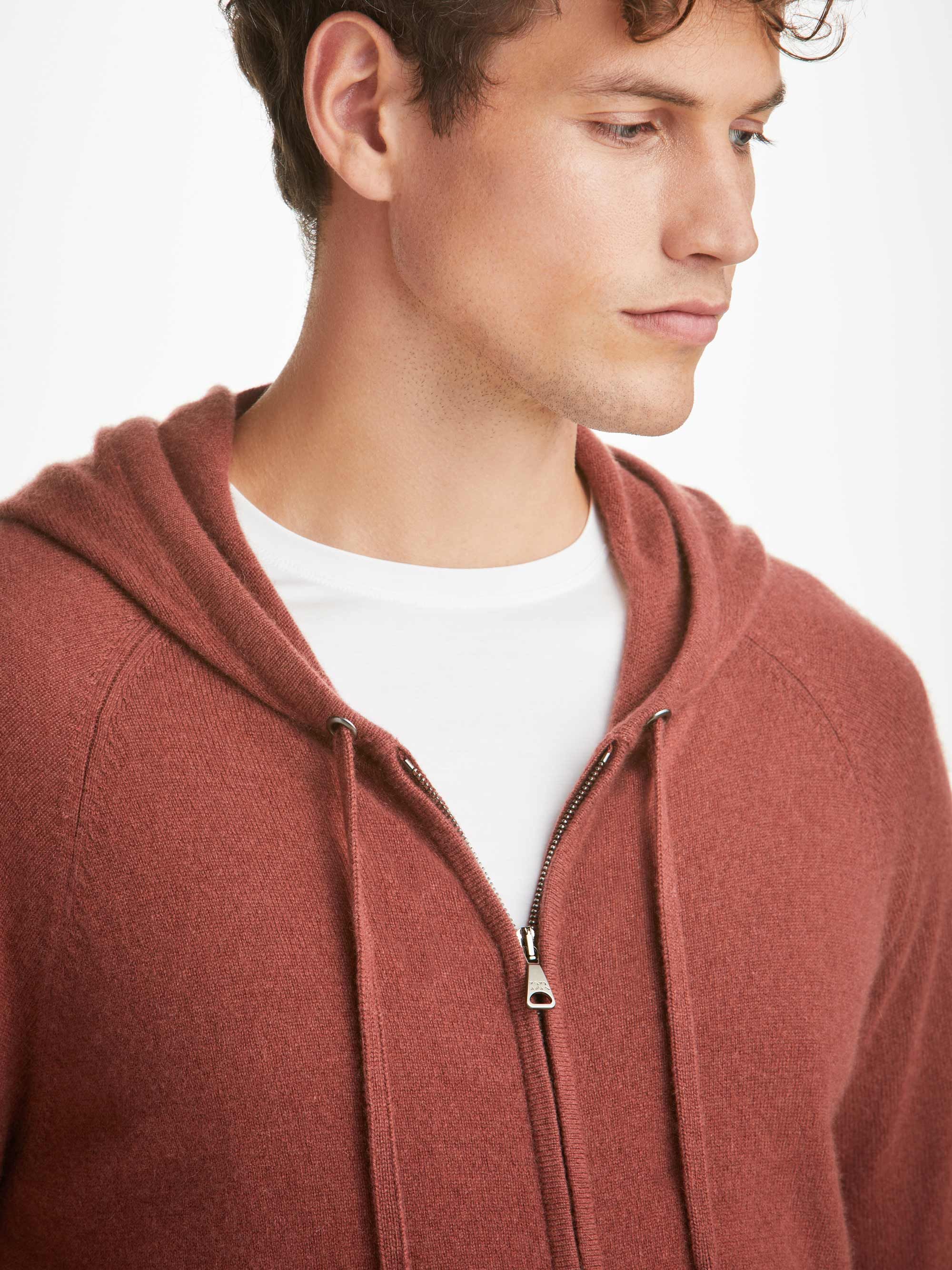 Men's Hoodie Finley Cashmere Brown sold by Derek Rose