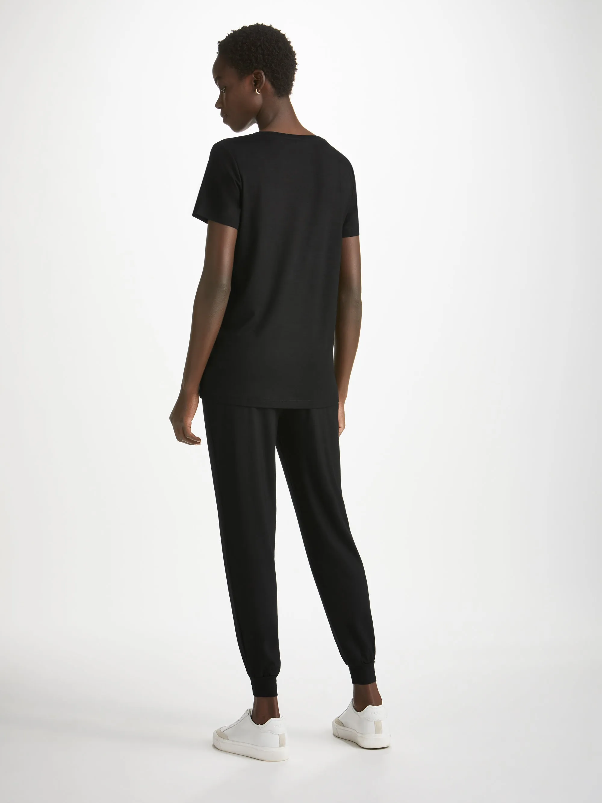 Women's Sweatpants Basel Micro Modal Stretch Black sold by Derek Rose product image thumbnail 4