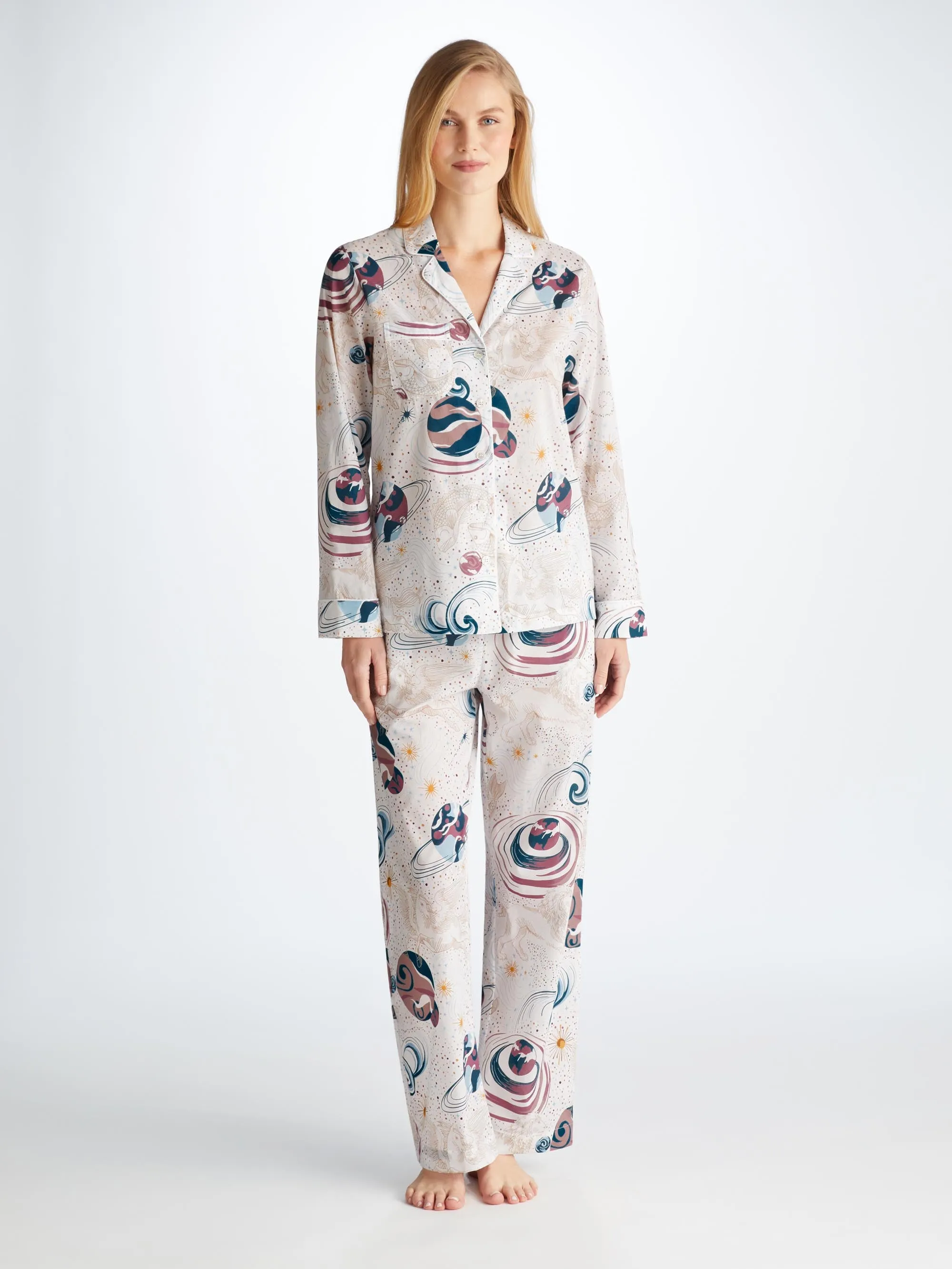 Women's Pajamas Ledbury 76 Cotton Batiste White sold by Derek Rose product image thumbnail 3
