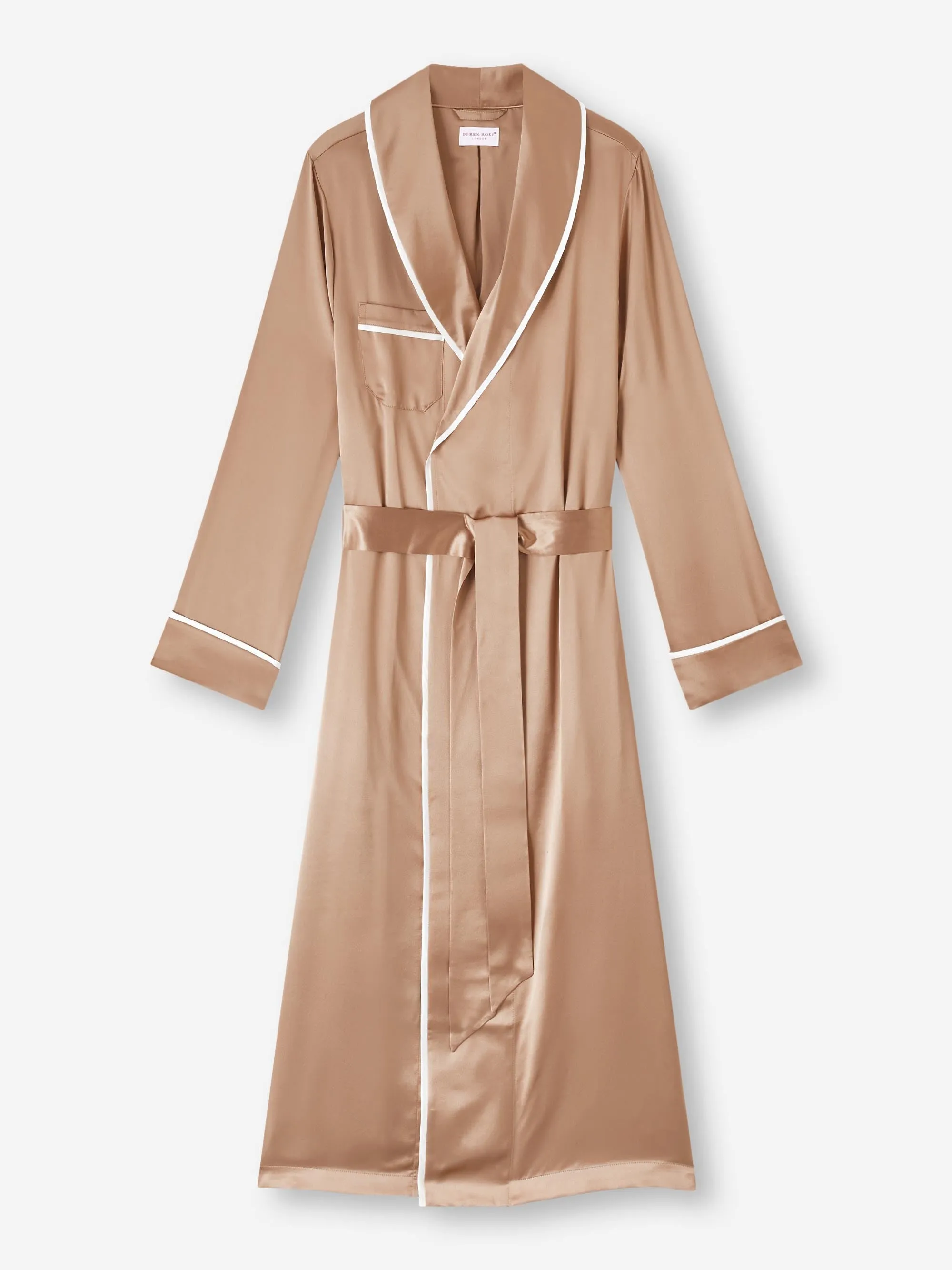 Women's Long Robe Bailey Silk Satin Bronze sold by Derek Rose product image thumbnail 2