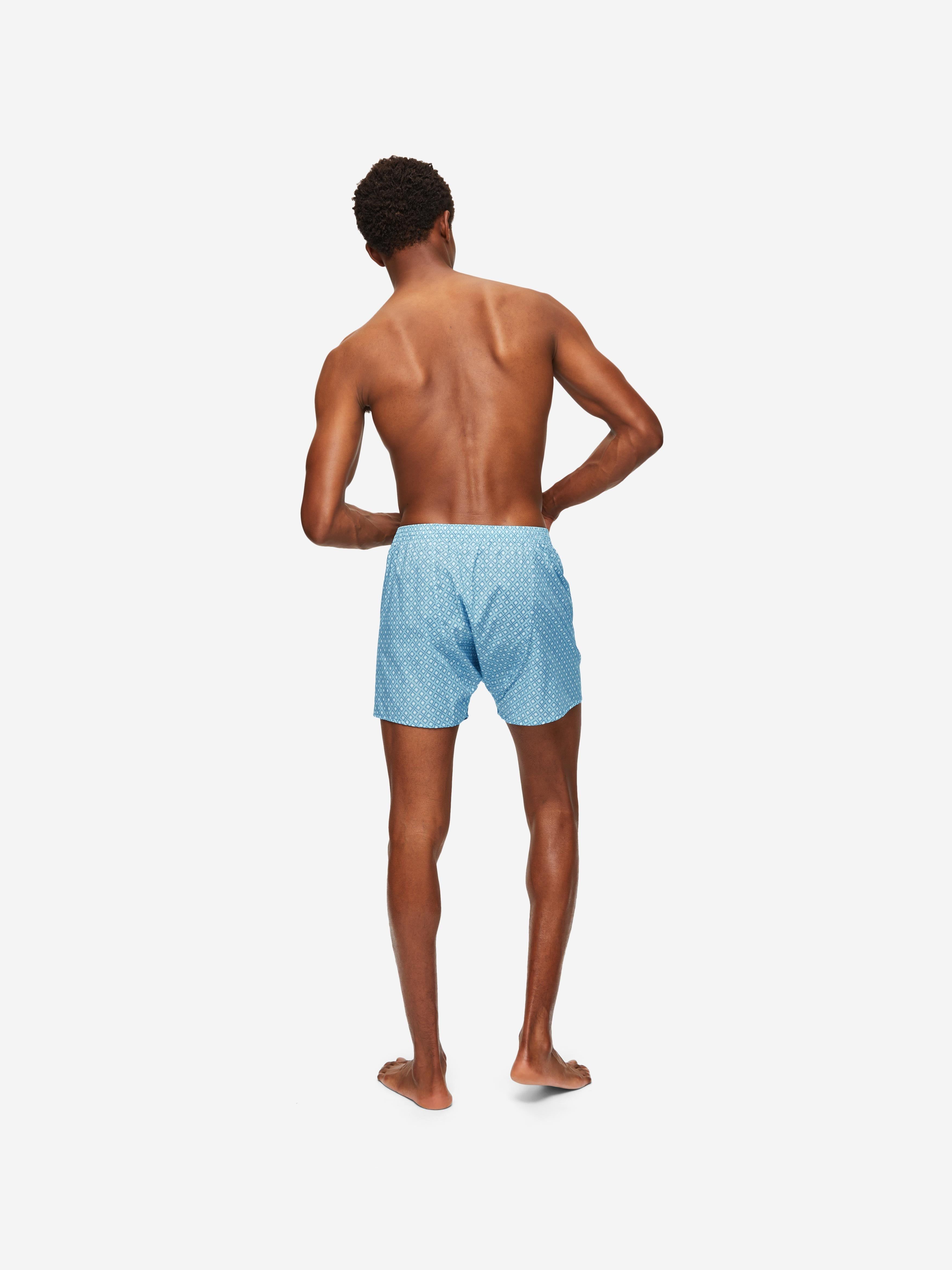 Men's Classic Fit Boxers Ledbury 56 Cotton Batiste Blue sold by Derek Rose product image thumbnail 4