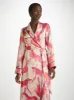 Women's Long Dressing Gown Brindisi 96 Silk Satin Cream sold by Derek Rose