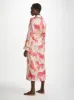 Women's Long Dressing Gown Brindisi 96 Silk Satin Cream sold by Derek Rose