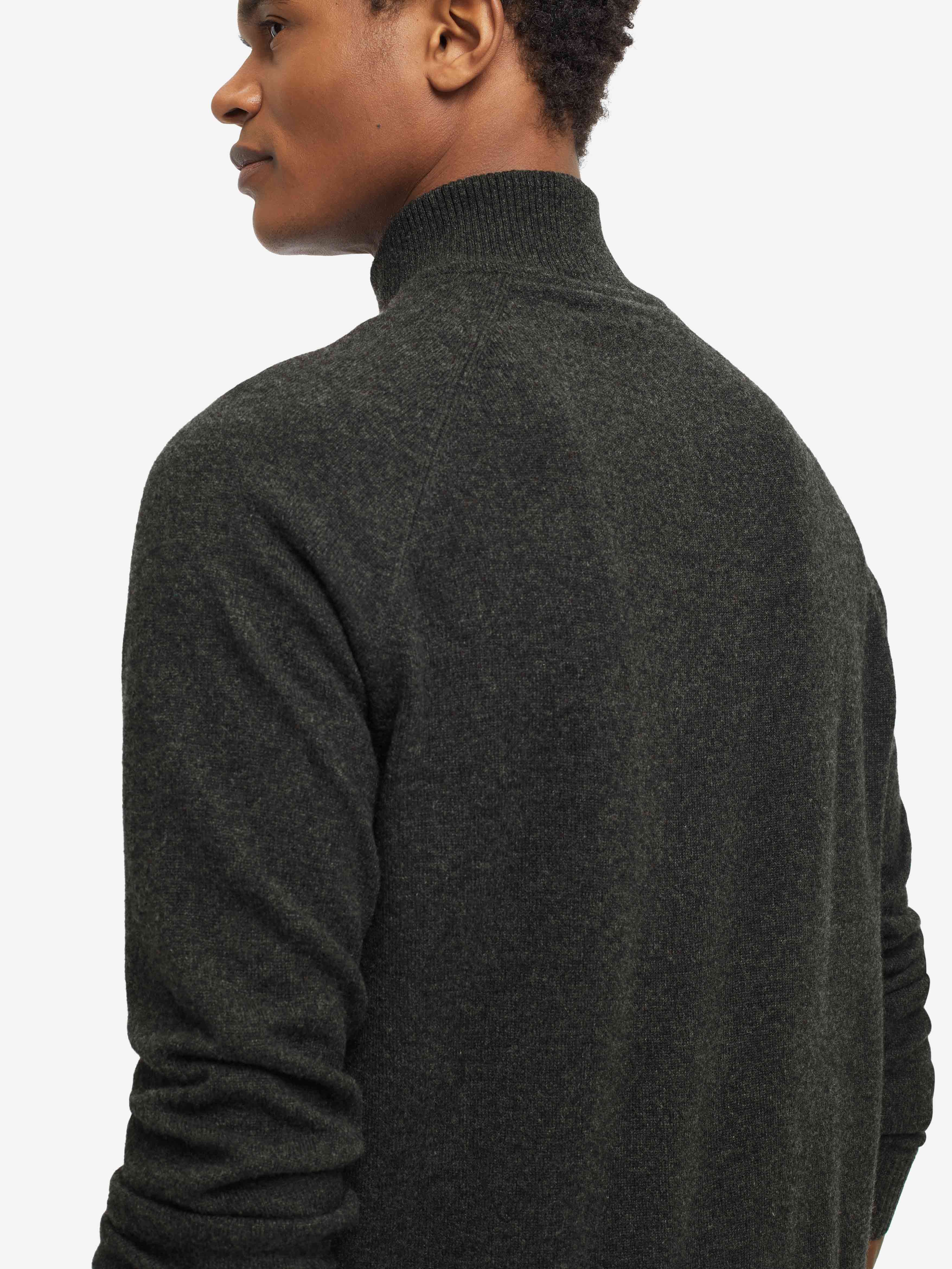 Men's Half-Zip Sweater Finley Cashmere Flint sold by Derek Rose product image thumbnail 6