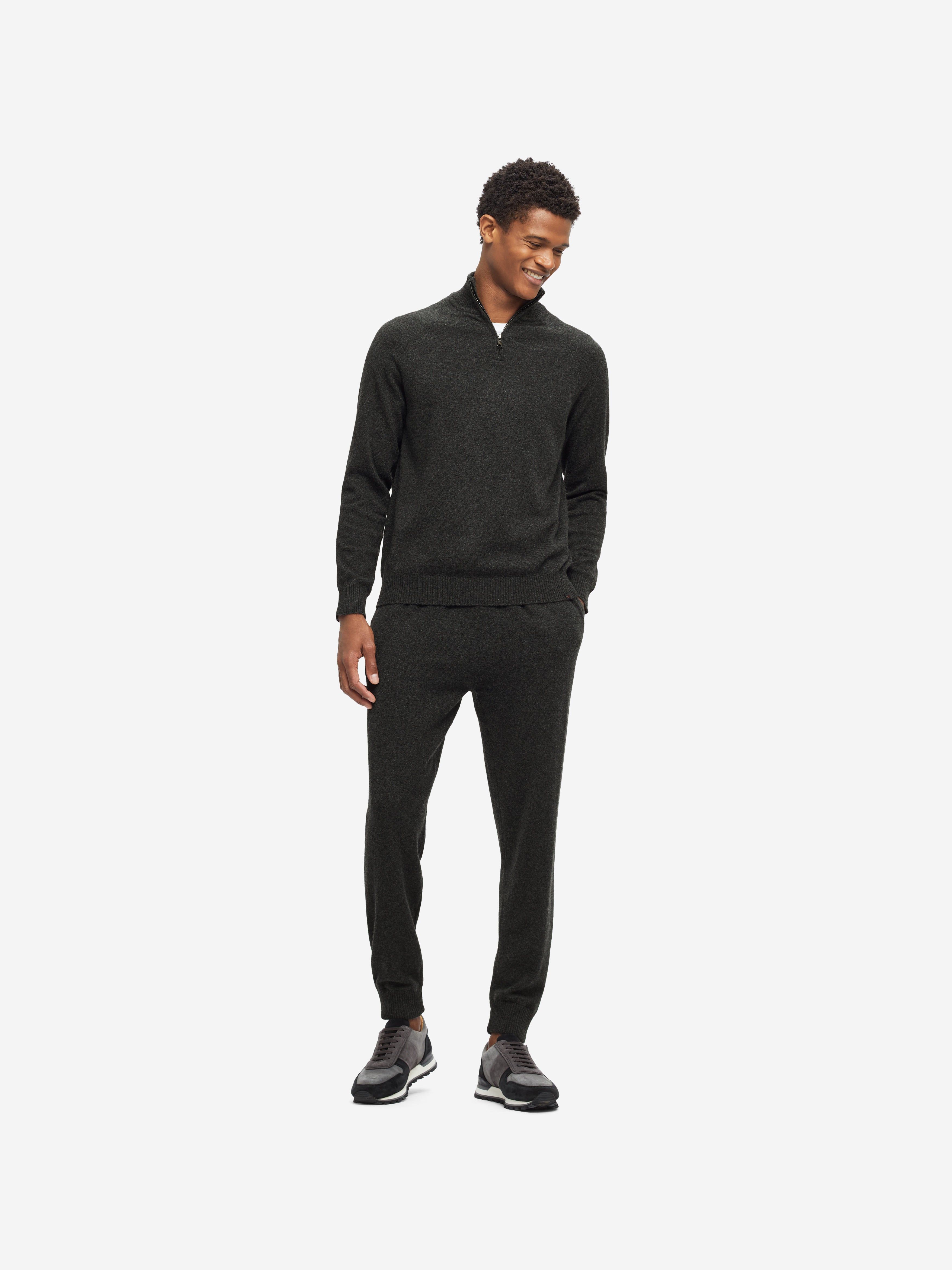 Men's Half-Zip Sweater Finley Cashmere Flint sold by Derek Rose product image thumbnail 3
