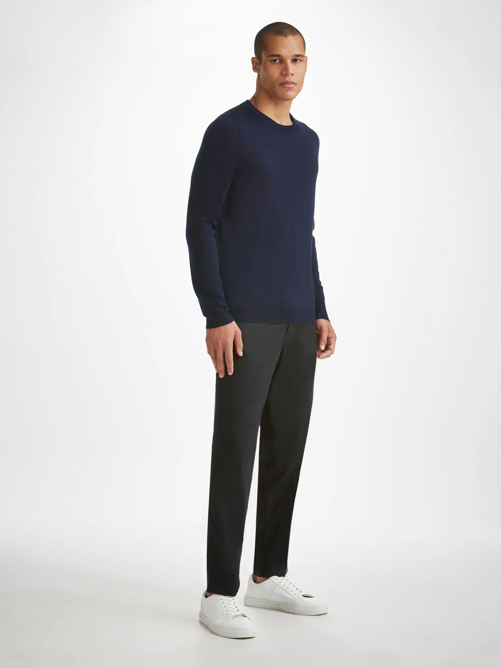 Men's Sweater Orson Merino Wool Navy sold by Derek Rose product image thumbnail 3