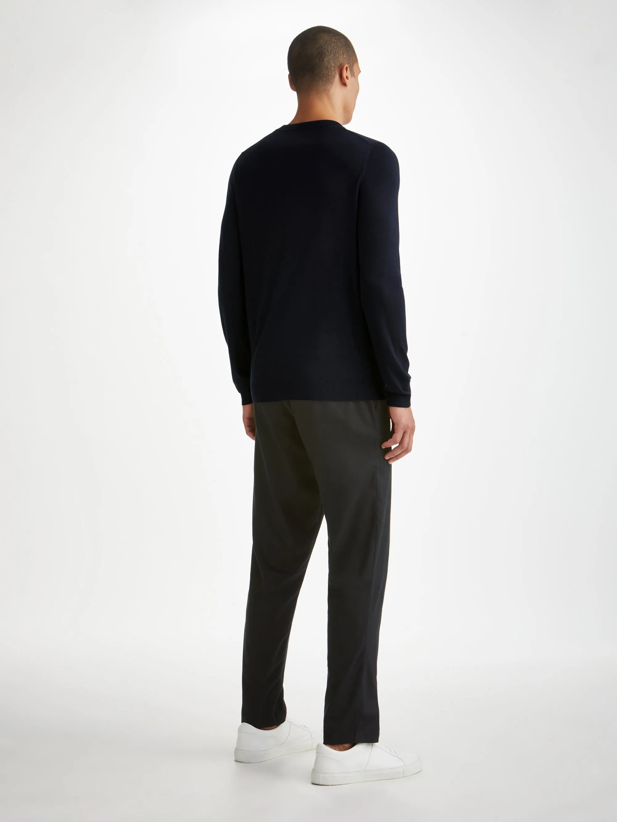 Men's Sweater Orson Merino Wool Navy sold by Derek Rose product image thumbnail 4