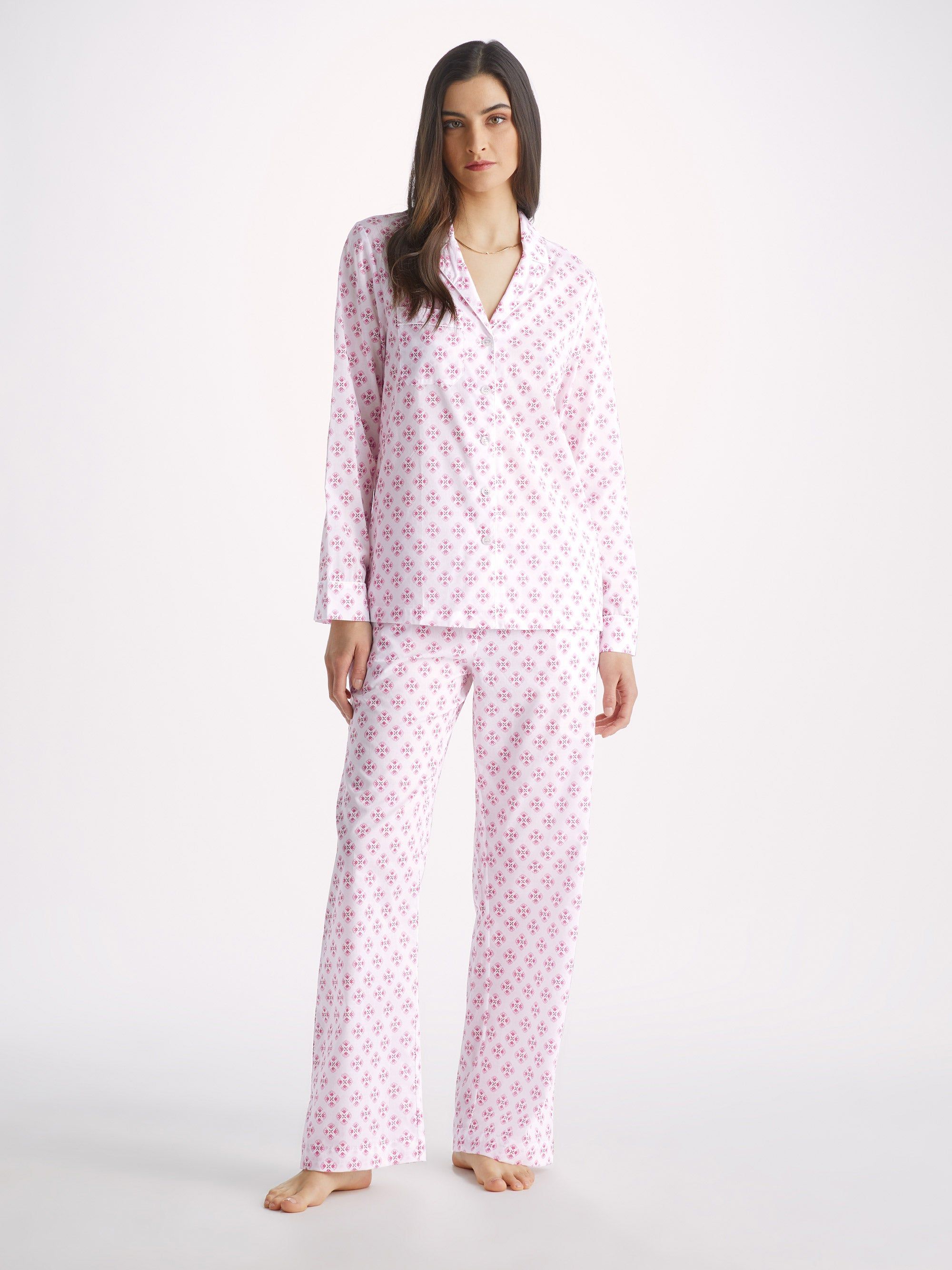 Women's Pyjamas Ledbury 62 Cotton Batiste White sold by Derek Rose