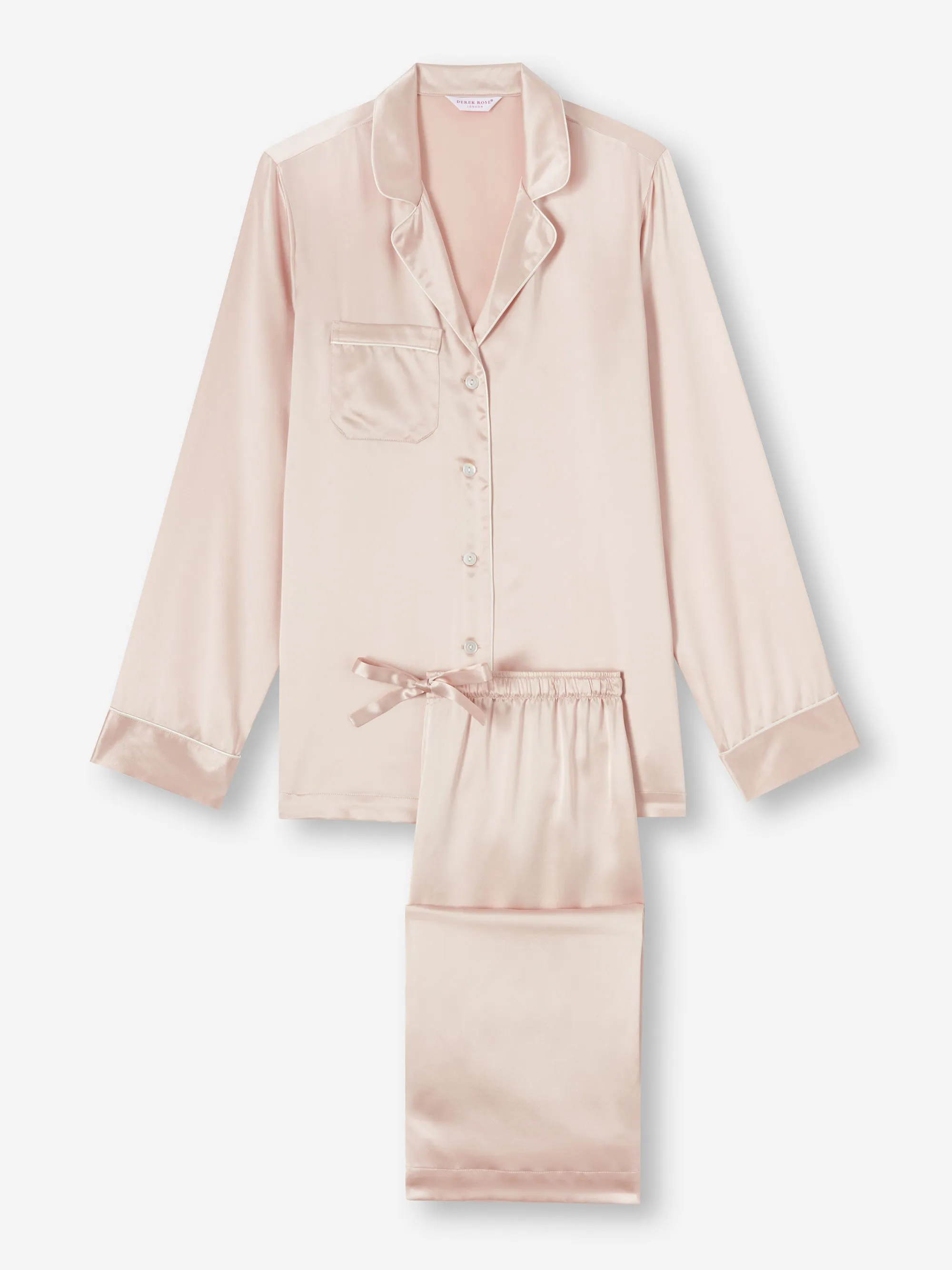 Women's Pajamas Bailey Silk Satin Champagne sold by Derek Rose product image thumbnail 2