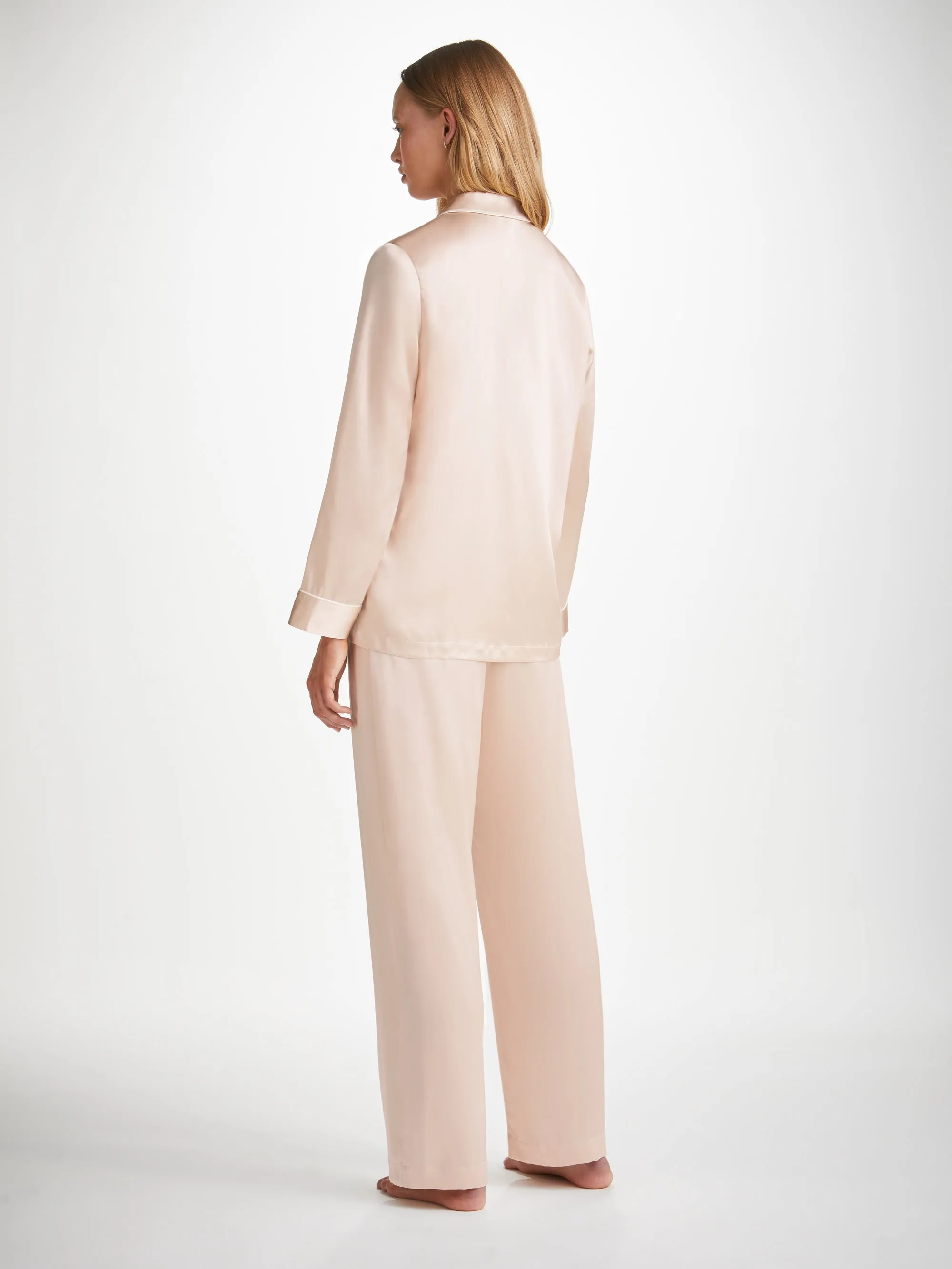 Women's Pajamas Bailey Silk Satin Champagne sold by Derek Rose product image thumbnail 3