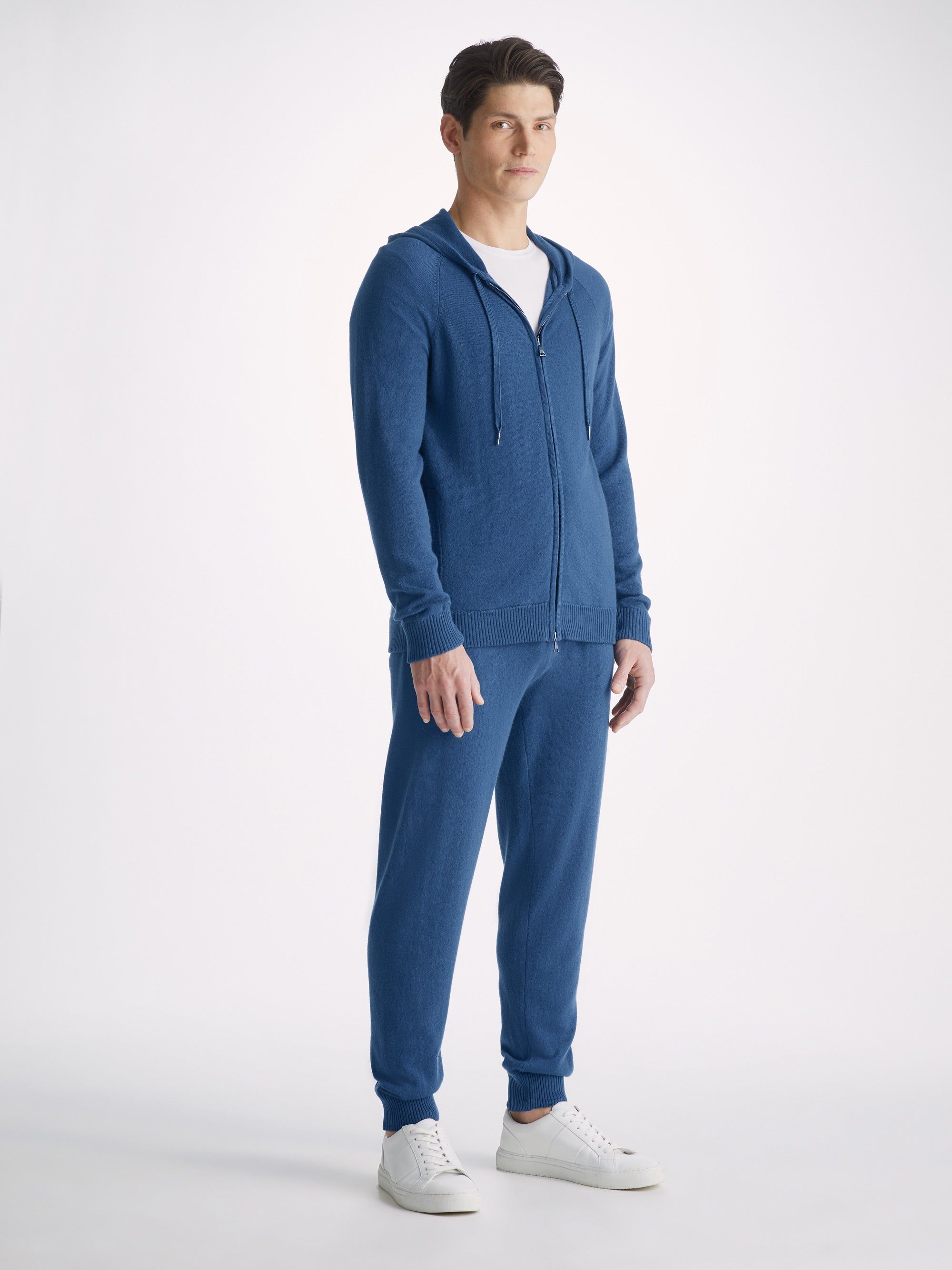 Men's Hoodie Finley 10 Cashmere Denim sold by Derek Rose product image thumbnail 3