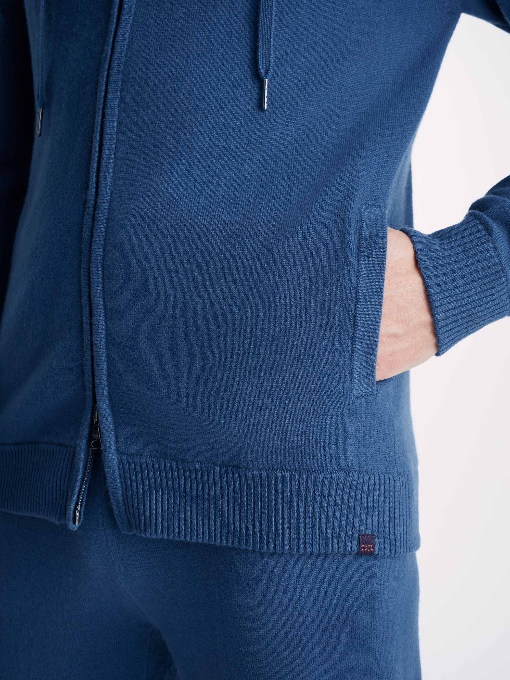 Men's Hoodie Finley 10 Cashmere Denim sold by Derek Rose product image thumbnail 5