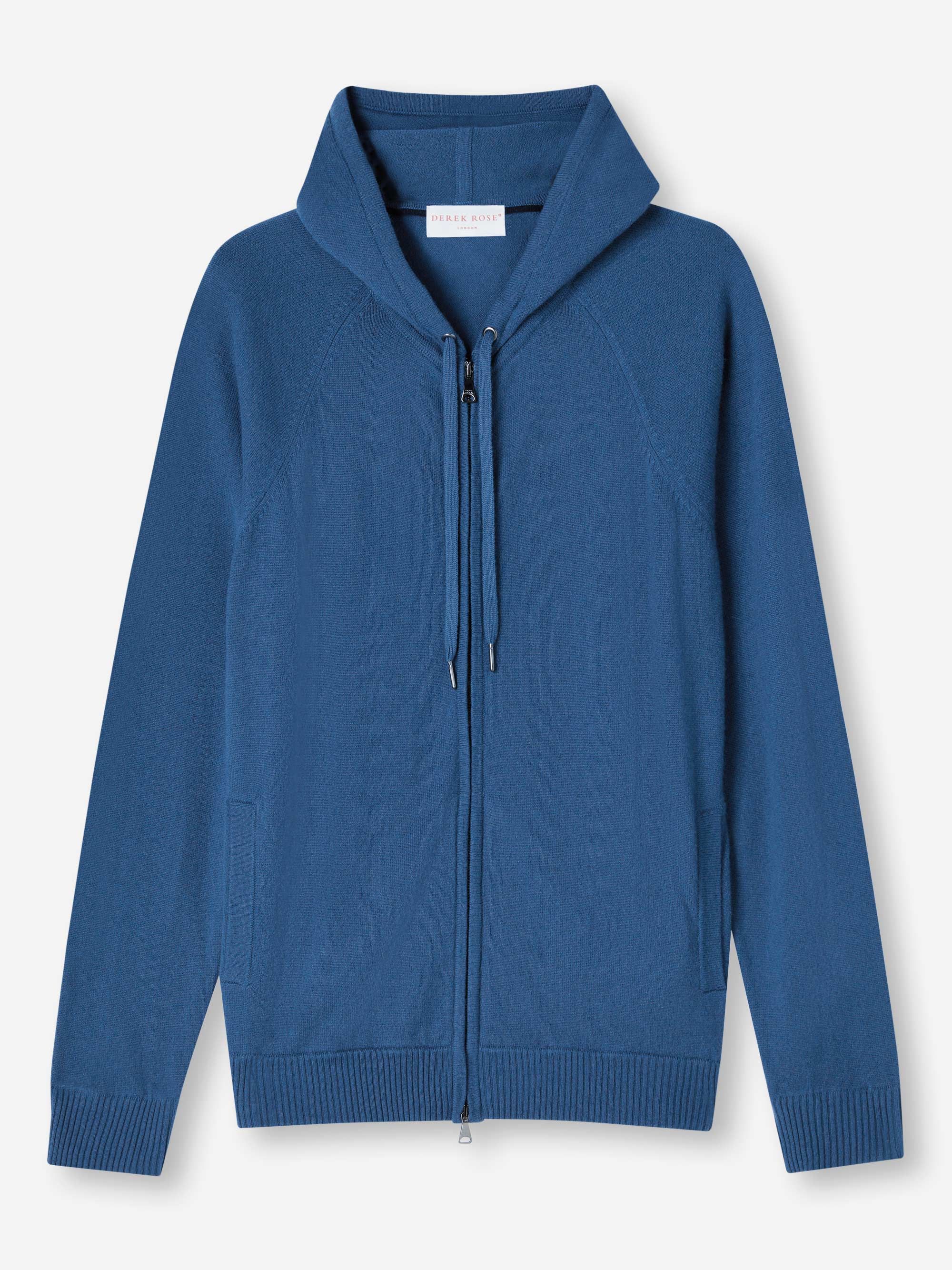 Men's Hoodie Finley 10 Cashmere Denim sold by Derek Rose product image thumbnail 2