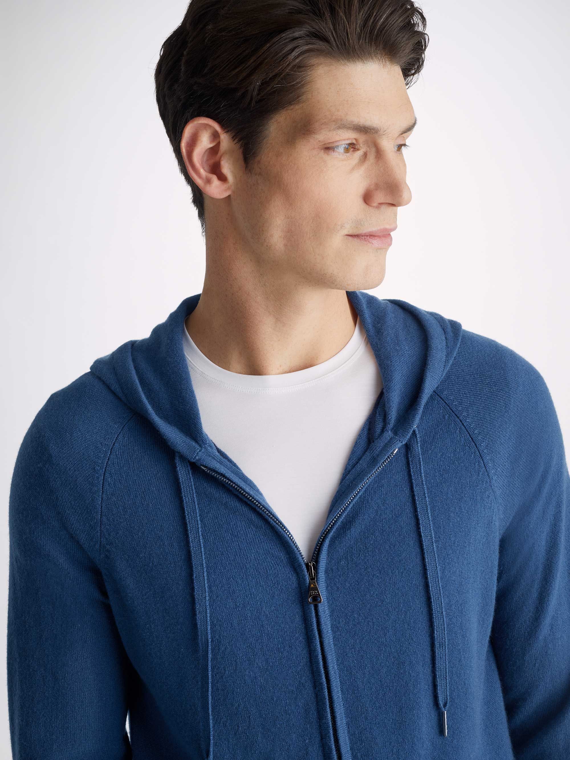 Men's Hoodie Finley 10 Cashmere Denim sold by Derek Rose