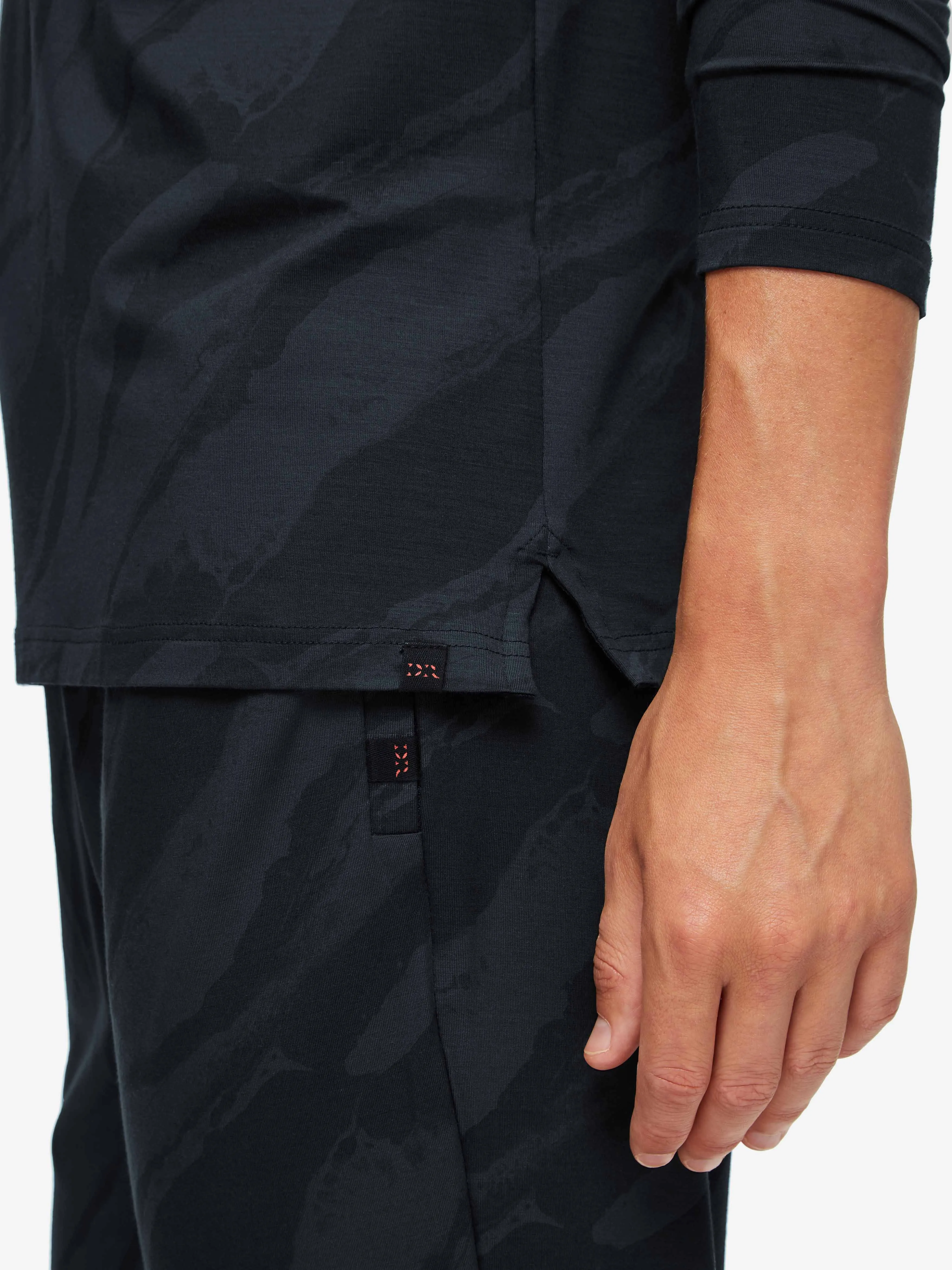 Men's Pullover Hoodie London 8 Micro Modal Black sold by Derek Rose product image thumbnail 5