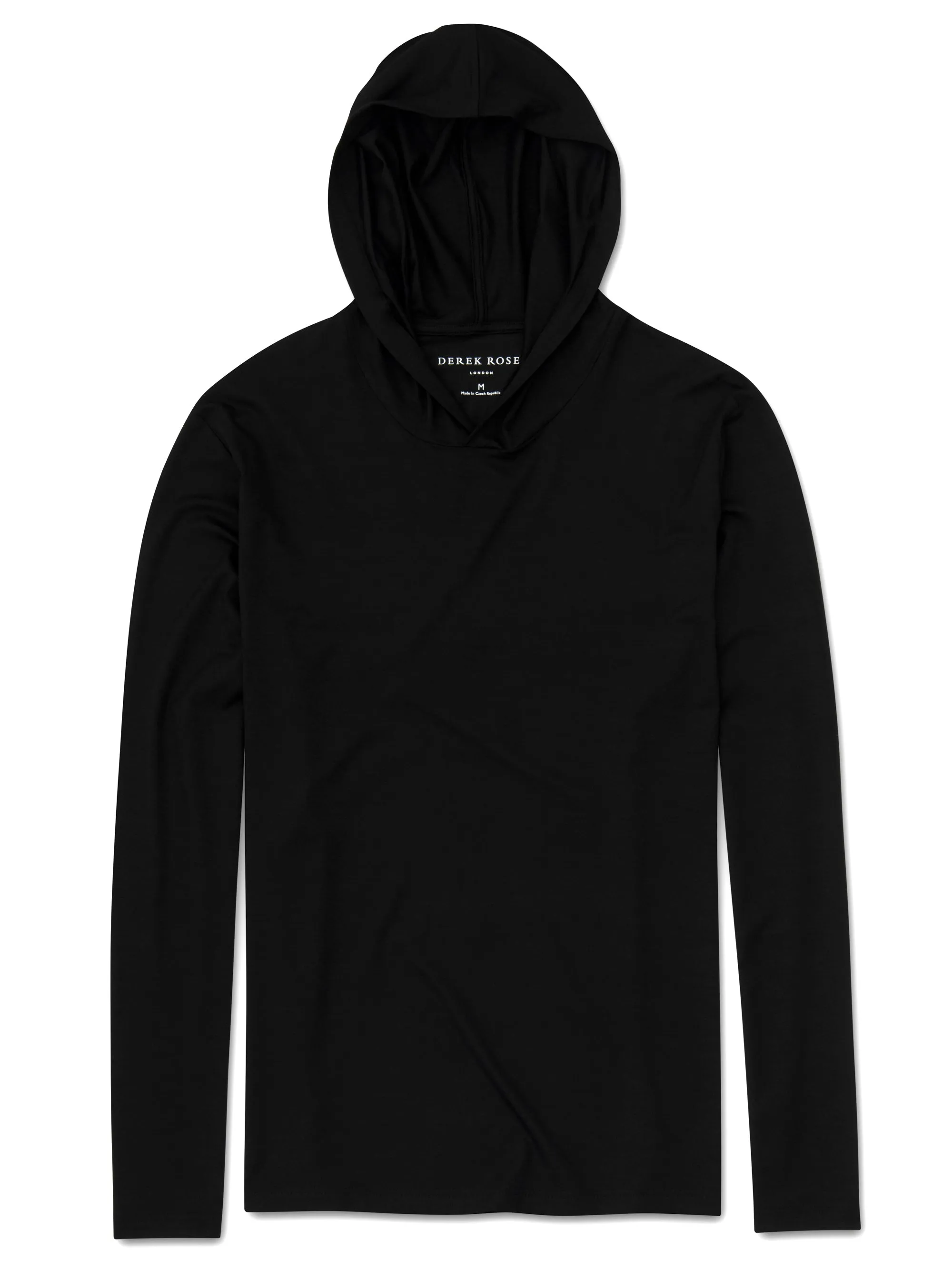 Men's Pullover Hoodie Basel Micro Modal Stretch Black sold by Derek Rose product image thumbnail 2