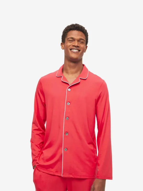 Men's Pyjamas Basel Micro Modal Stretch London Red sold by Derek Rose