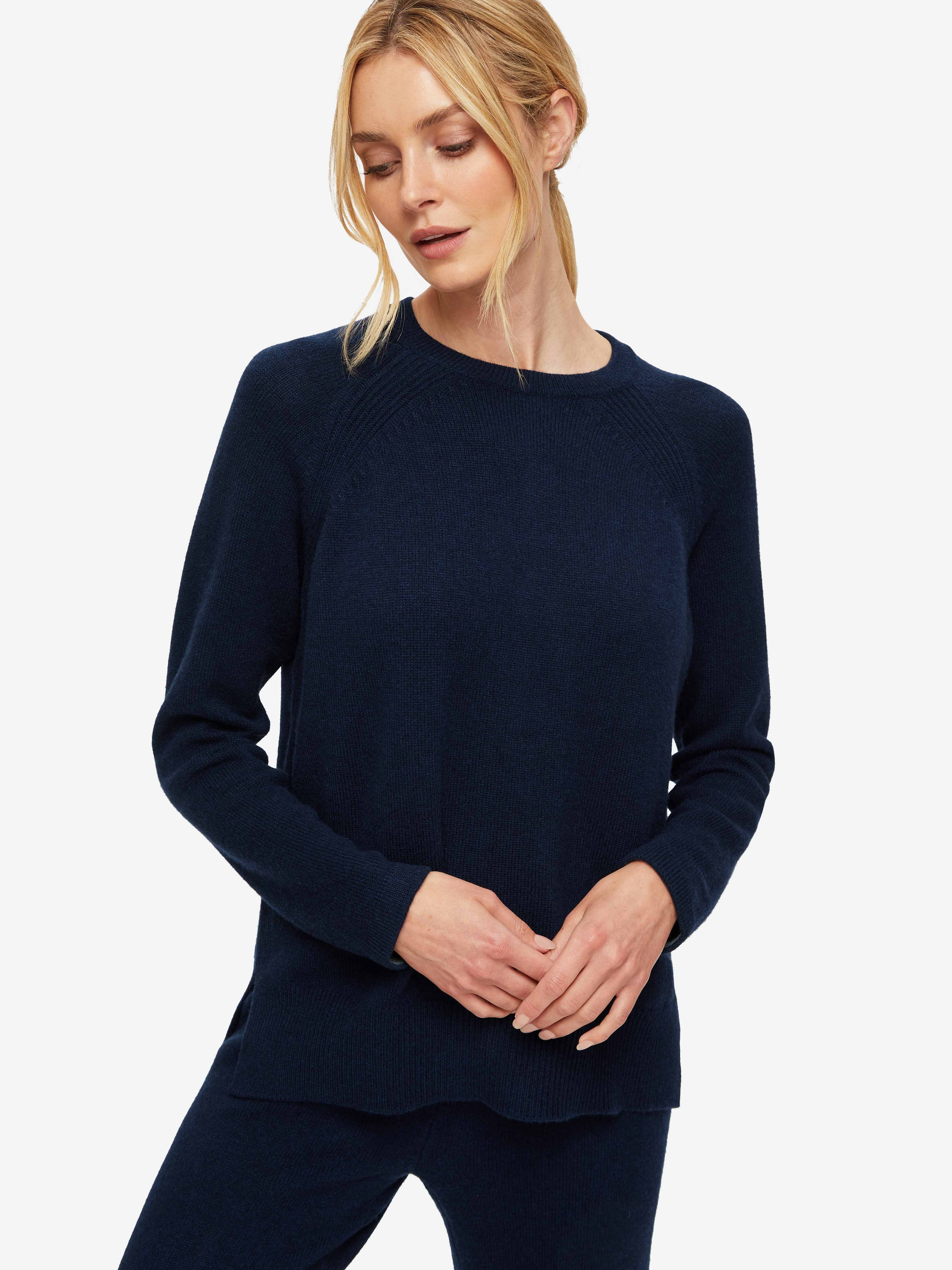 Women's Sweater Daphne Cashmere Navy sold by Derek Rose product image thumbnail 5