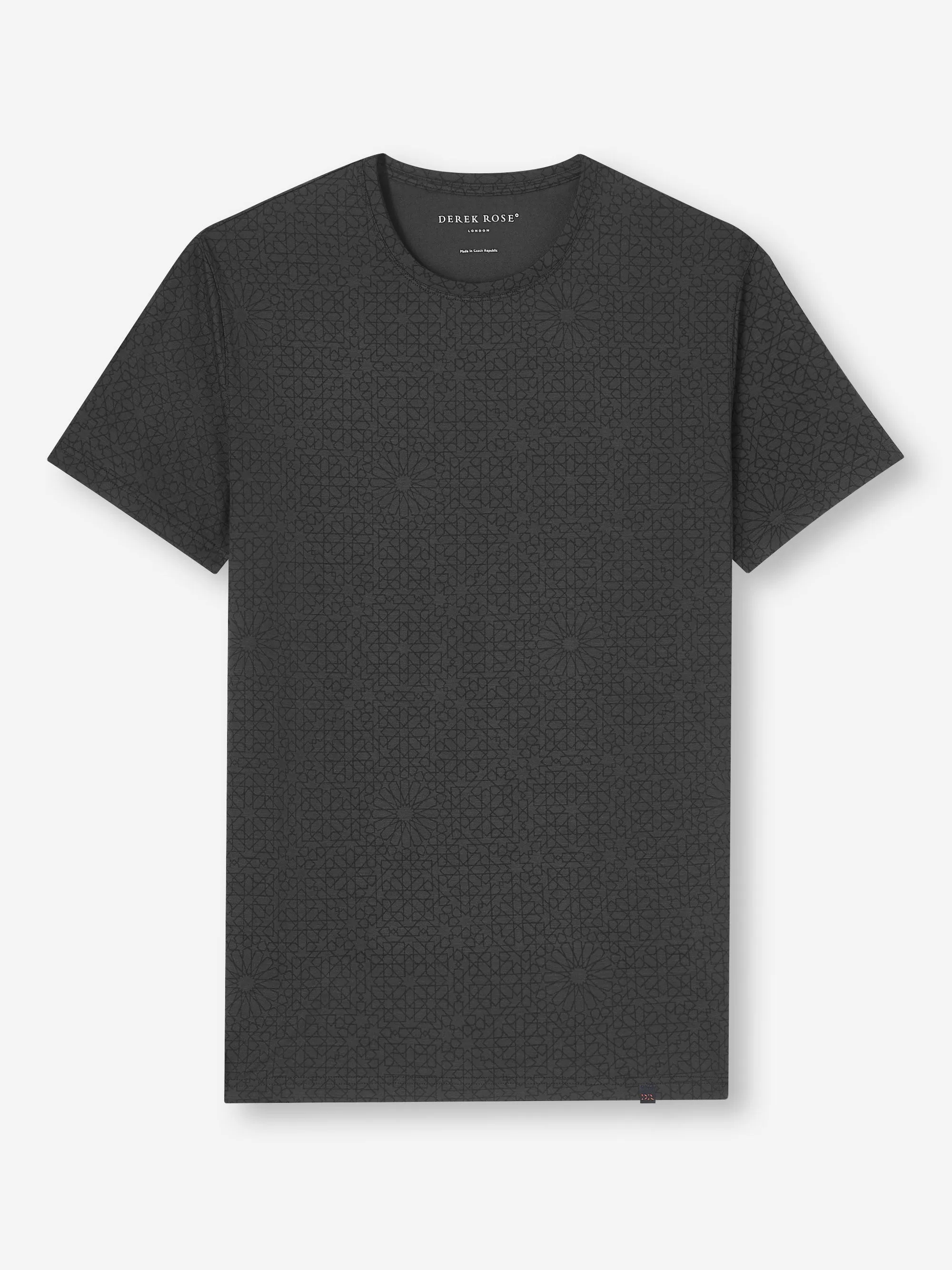 Men's T-Shirt London 12 Micro Modal Black sold by Derek Rose product image thumbnail 2